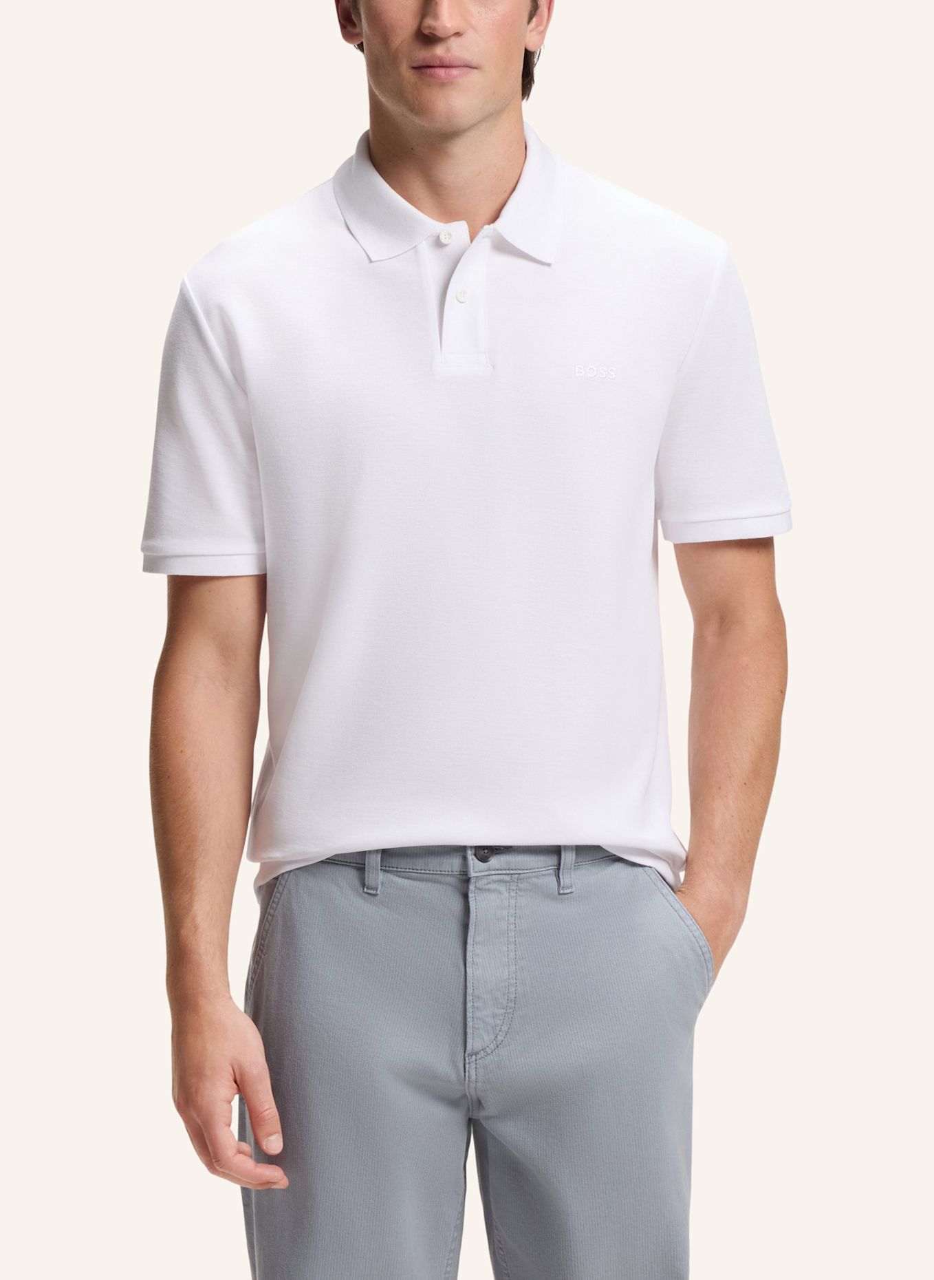 BOSS Polo PHOENIX Regular Fit: WEISS