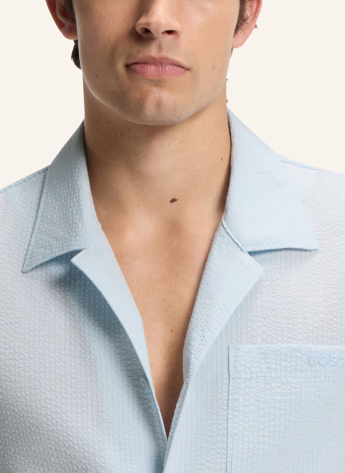 BOSS Strand-Oberteil RELAX_SHIRT Regulär: BLAU