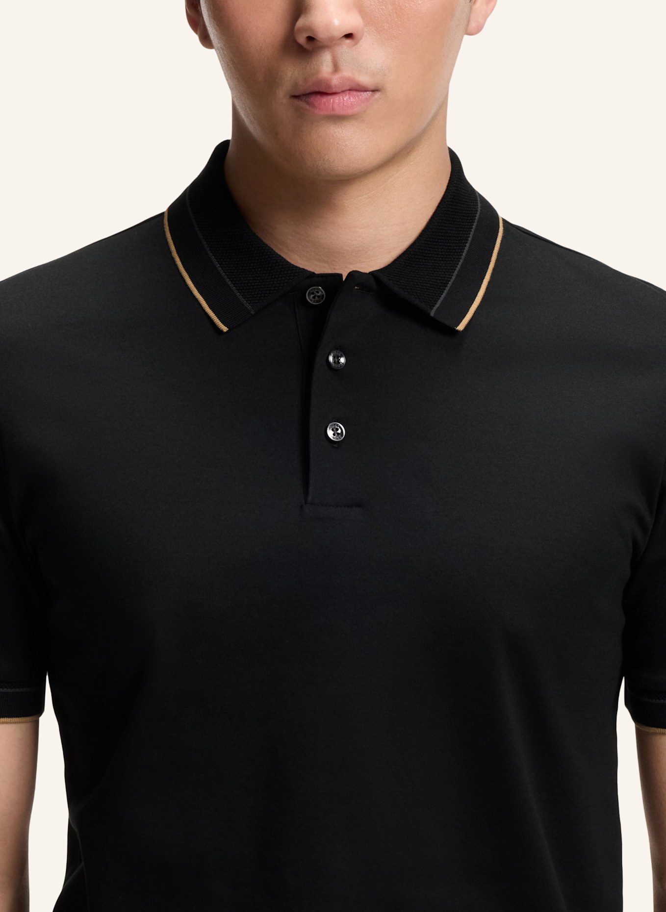 BOSS Poloshirt H-PHILLIPSON 195 Slim Fit: SCHWARZ