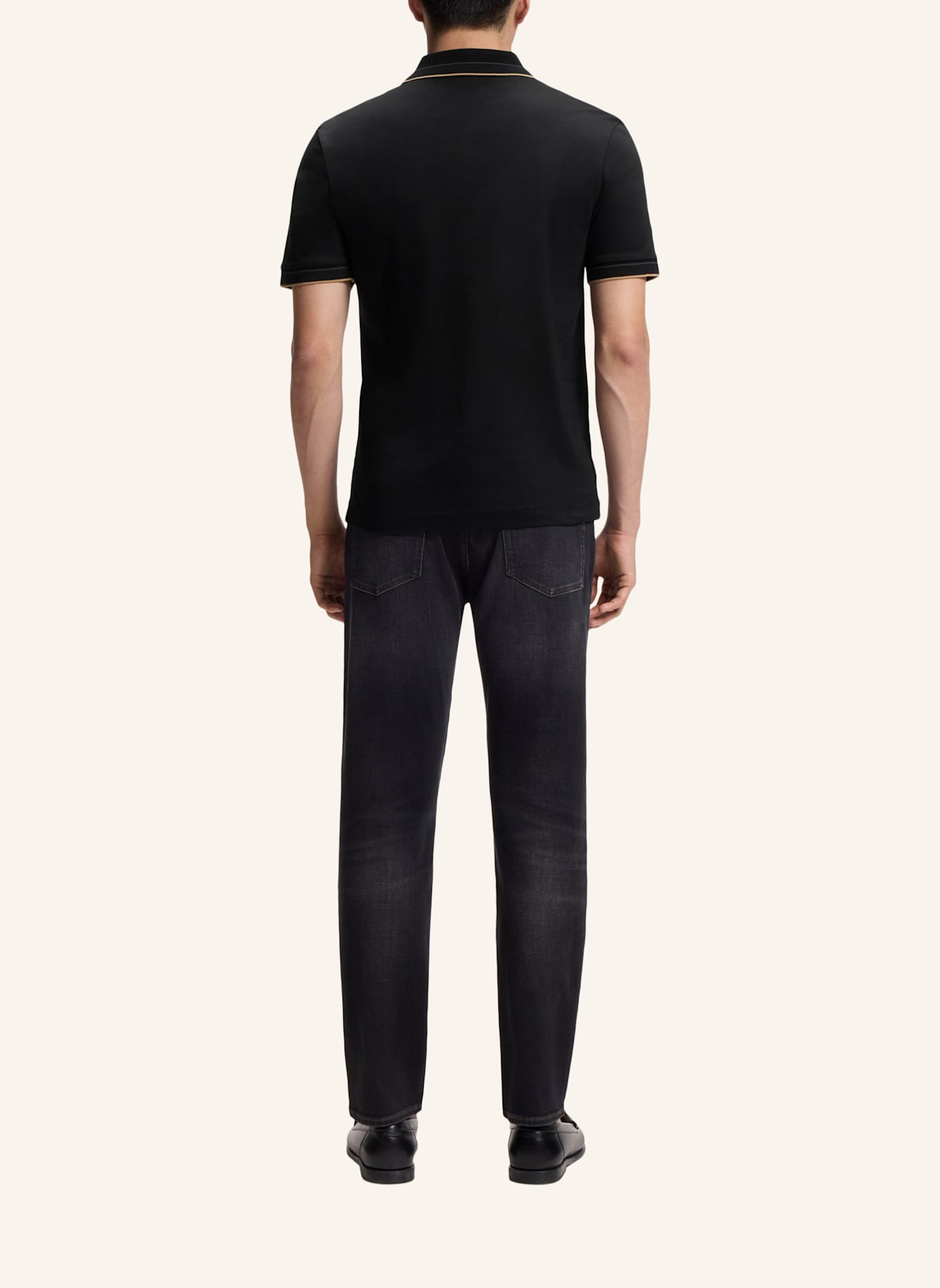 BOSS Poloshirt H-PHILLIPSON 195 Slim Fit: SCHWARZ