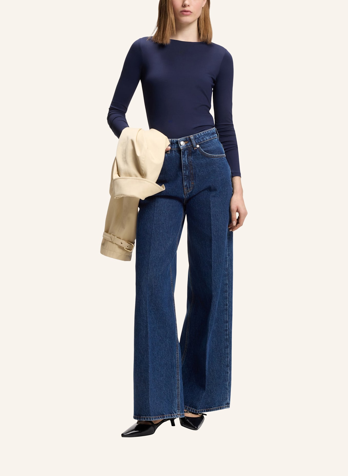 HUGO Longsleeve DASIIA: BLAU