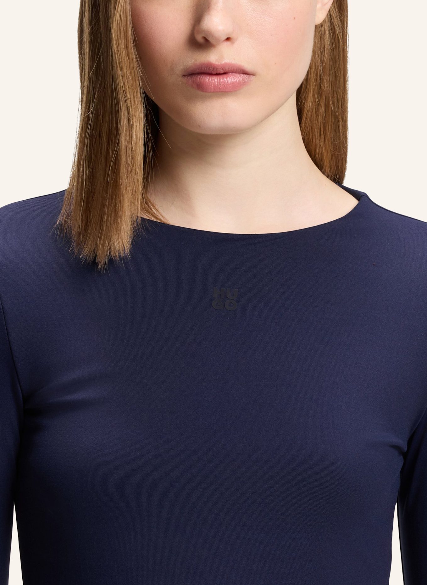 HUGO Longsleeve DASIIA: BLAU