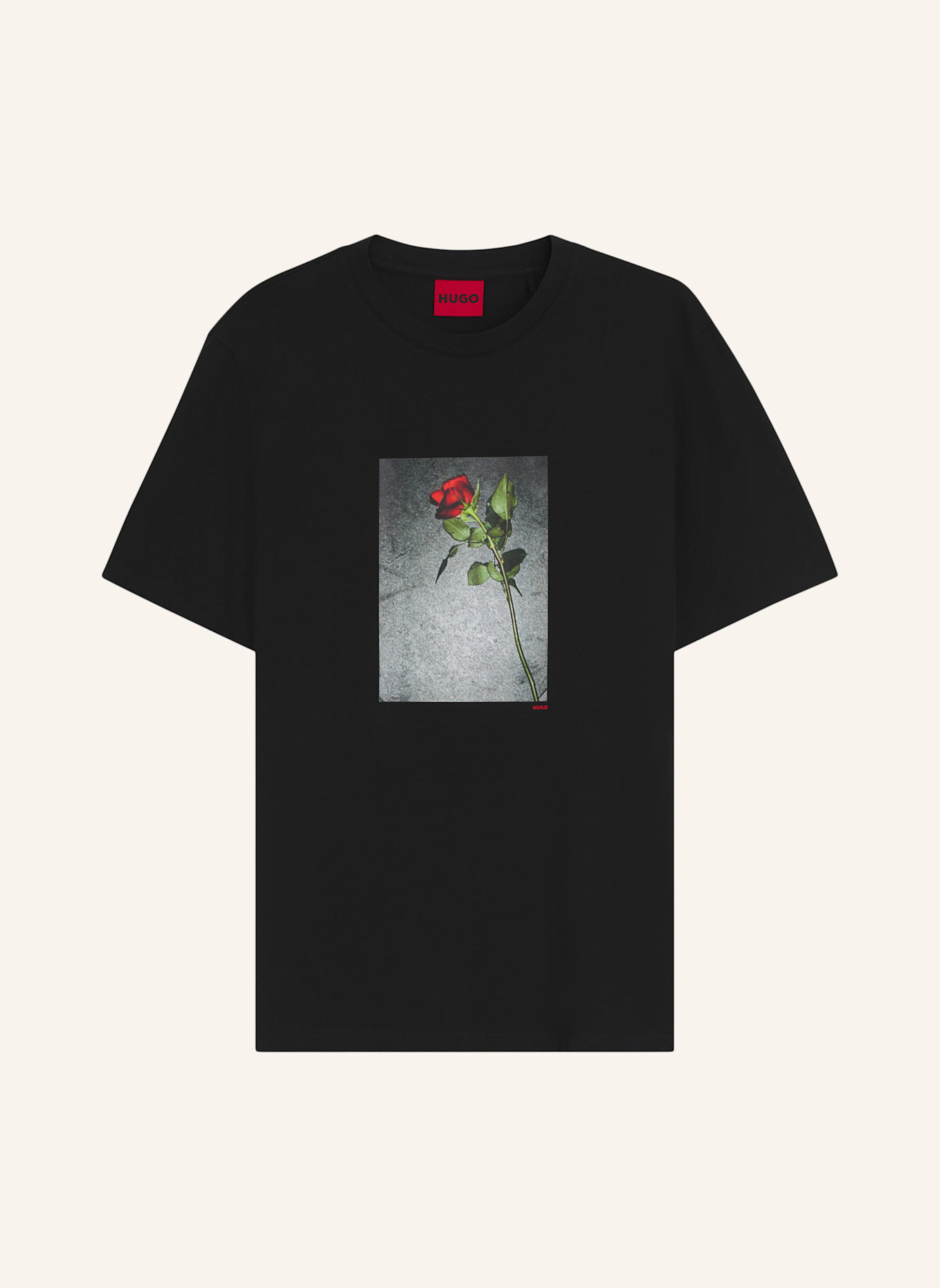 HUGO T-Shirt DUROSE Regular Fit: SCHWARZ
