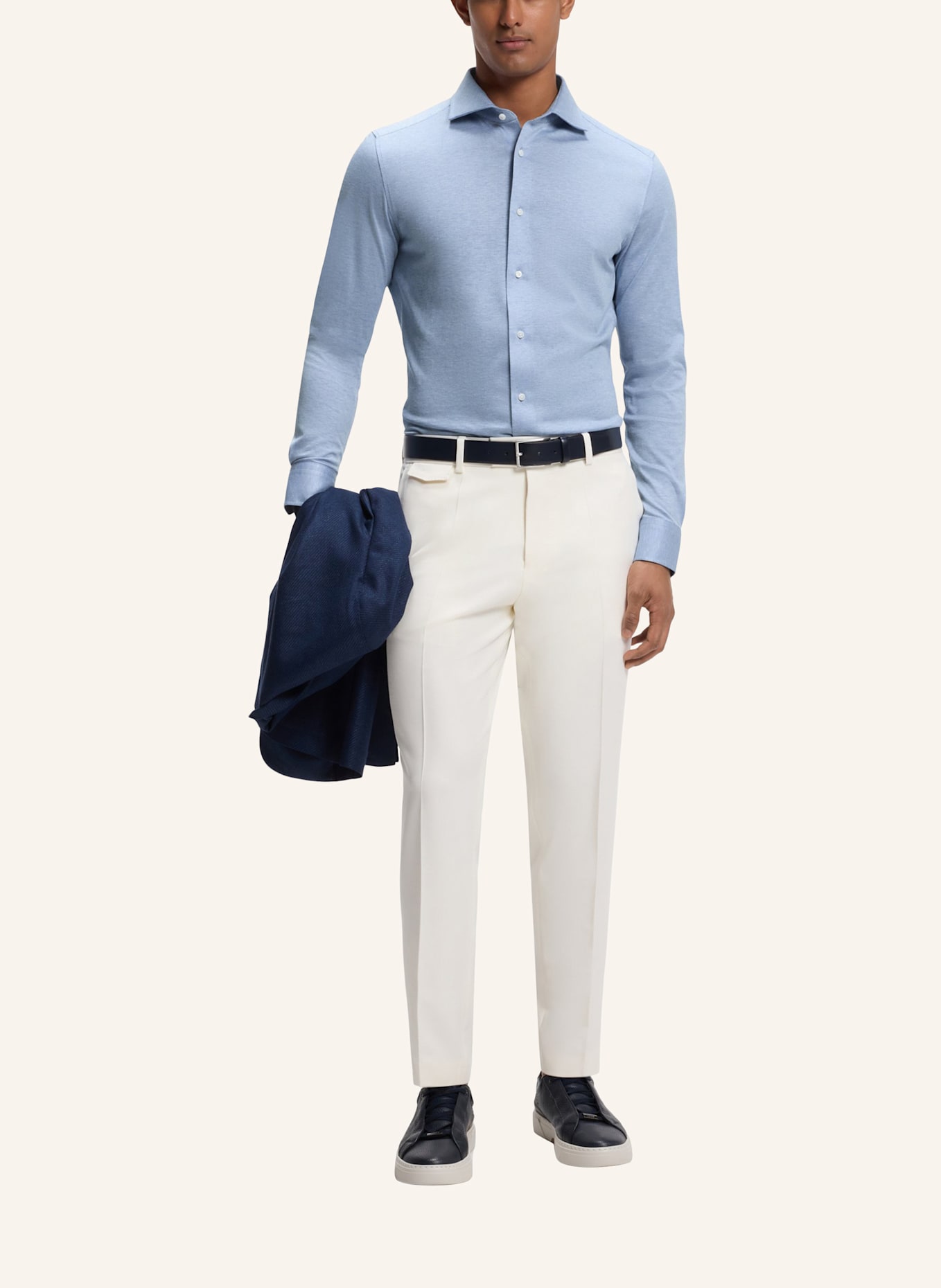 BOSS Shirt L-HAYS-SPREAD-C1-243 Slim Fit: BLAU