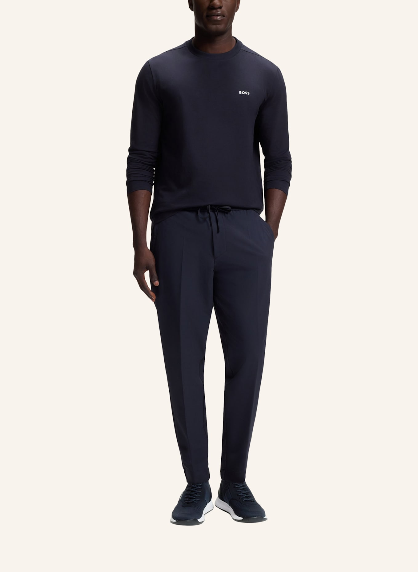 BOSS Sneaker TITANIUM_RUNN_KNST_N: DUNKELBLAU