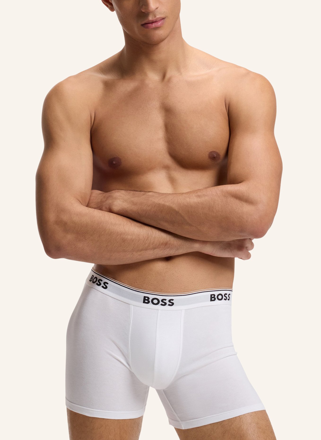 BOSS 3er-Pack Boxershorts POWER: WEISS
