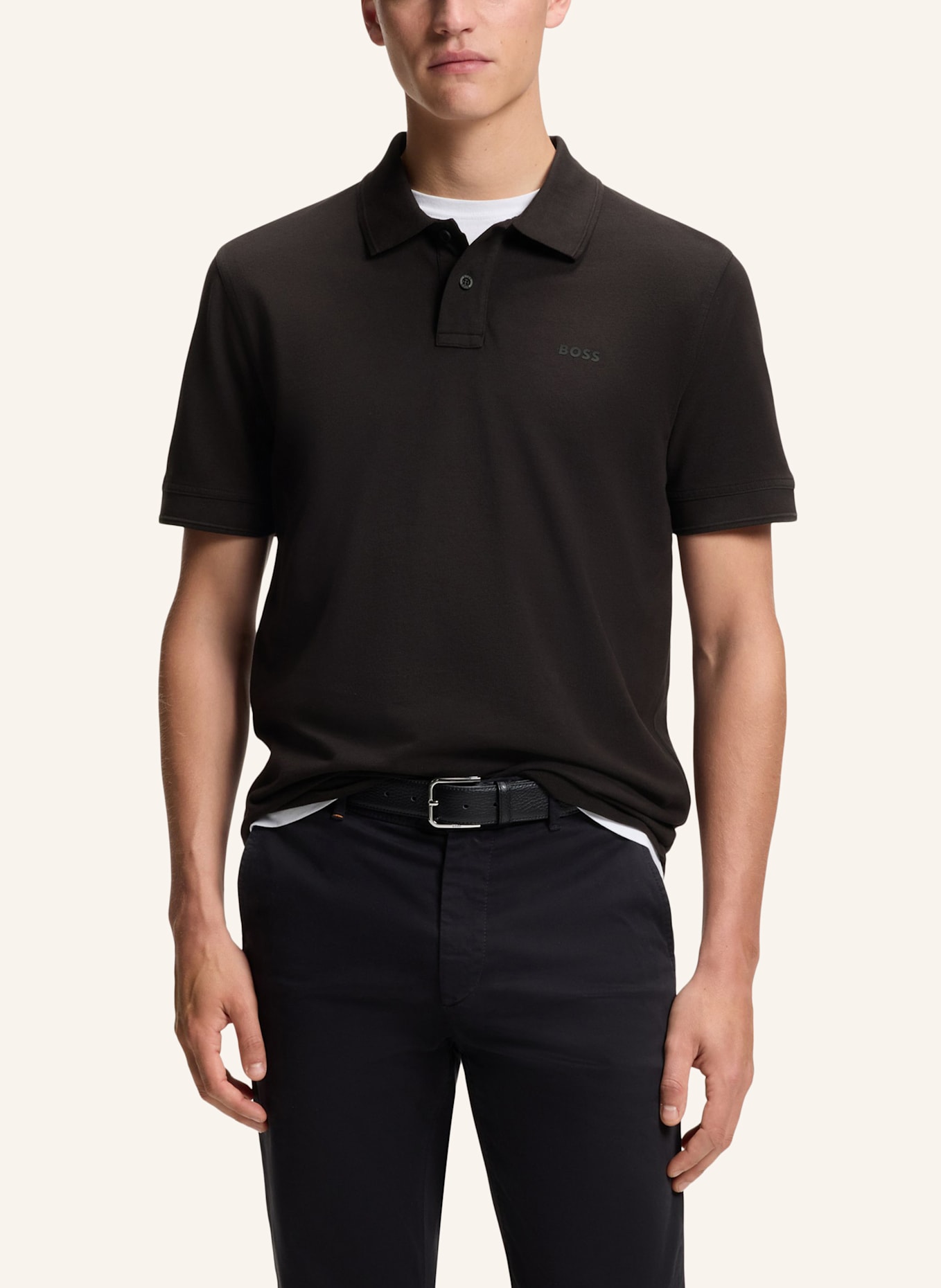 BOSS Piqué-Poloshirt PRIME: SCHWARZ