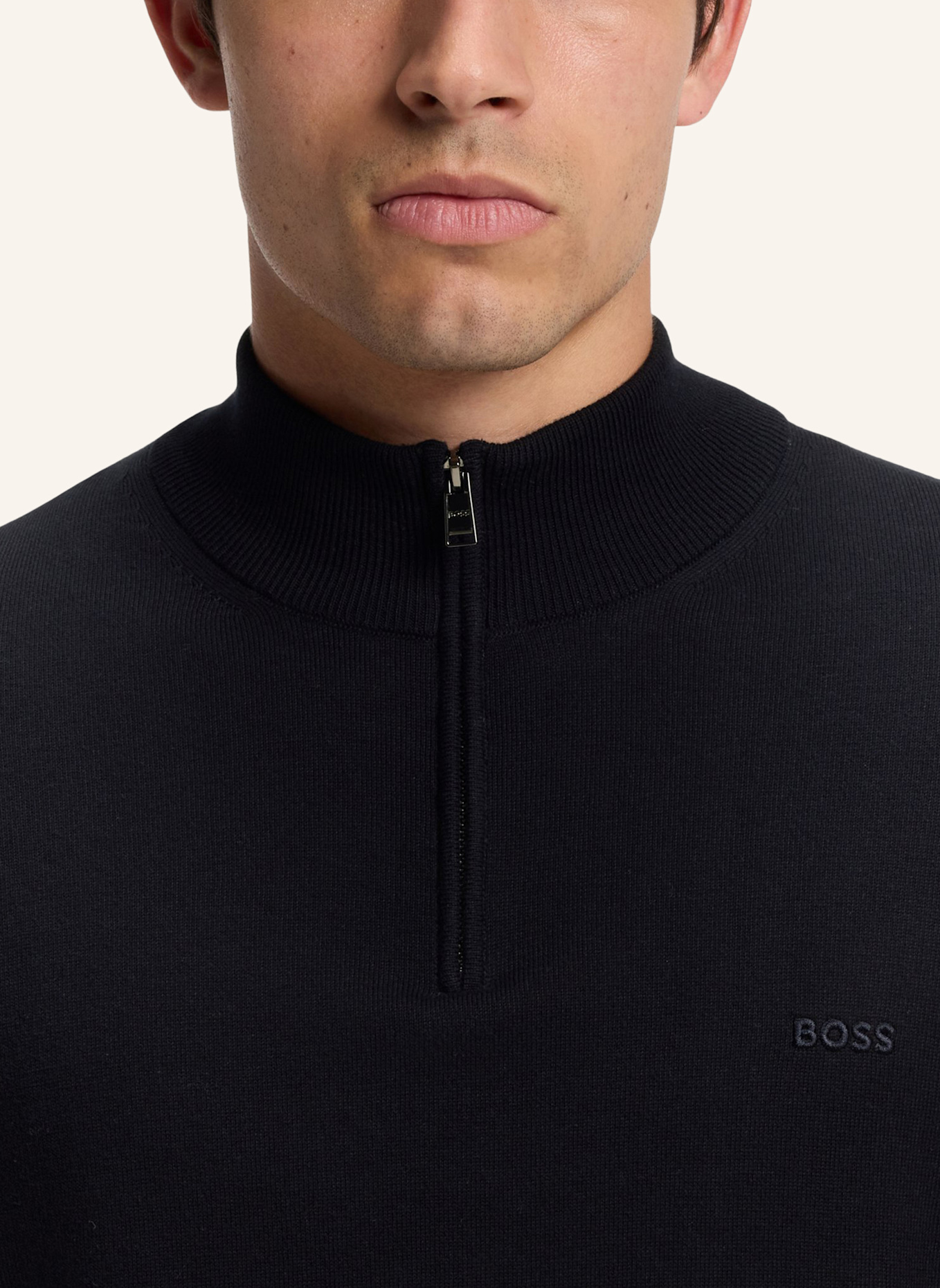 BOSS Pullover PADRO-L Regular Fit: DUNKELBLAU