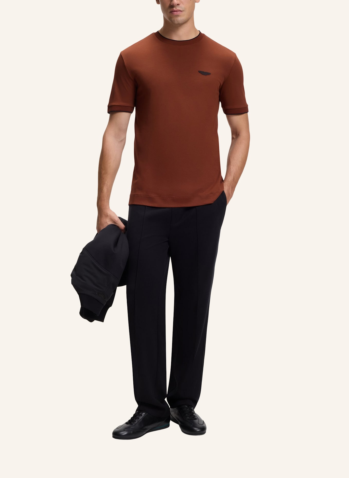 BOSS T-Shirt C-THOMPSON 80_AM Regular Fit: BRAUN