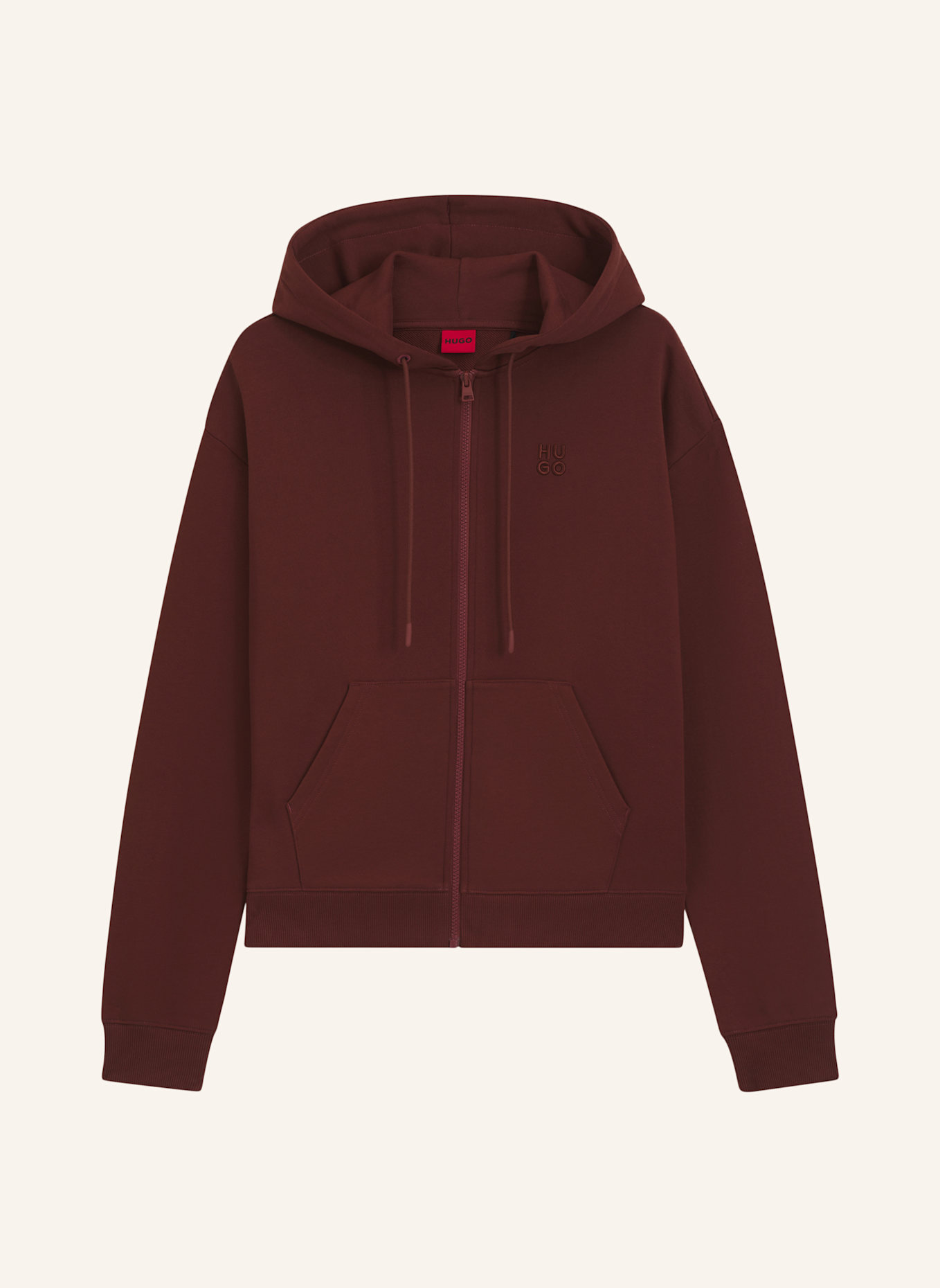HUGO Sweatshirt DALFINE Regular Fit: BRAUN