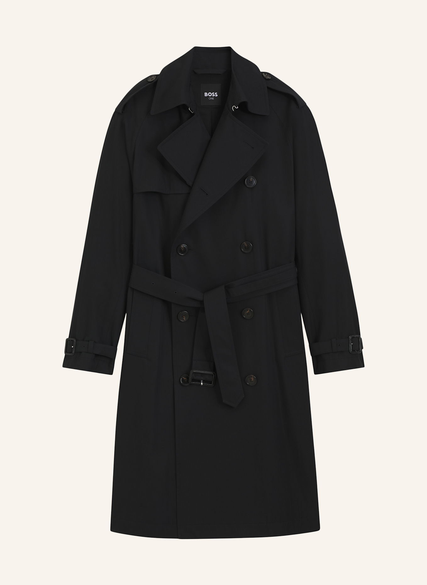 BOSS Trenchcoat H-JAREDTRENCHB1_263F Regular Fit: SCHWARZ