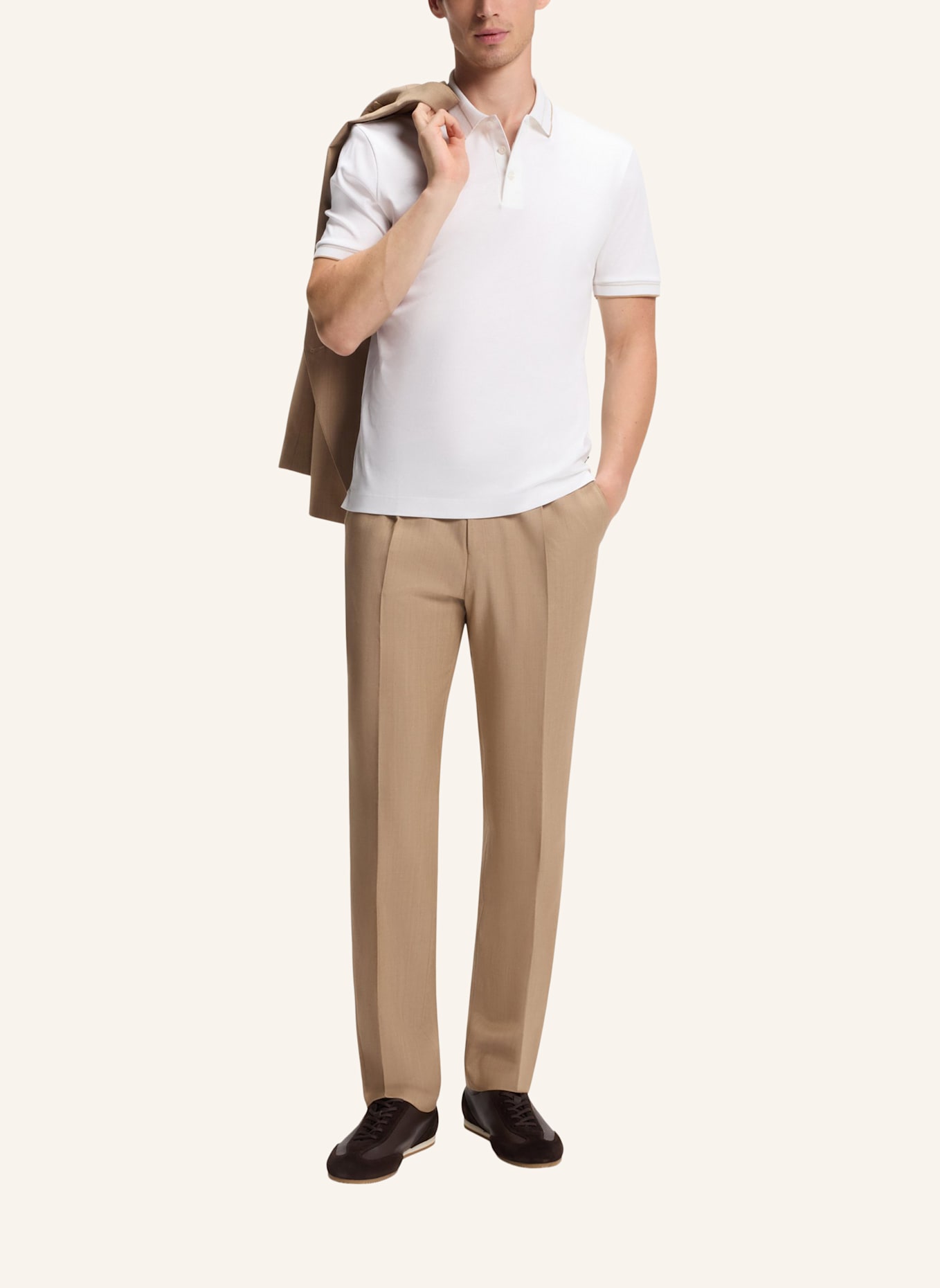 BOSS Poloshirt H-PHILLIPSON 195 Slim Fit: WEISS