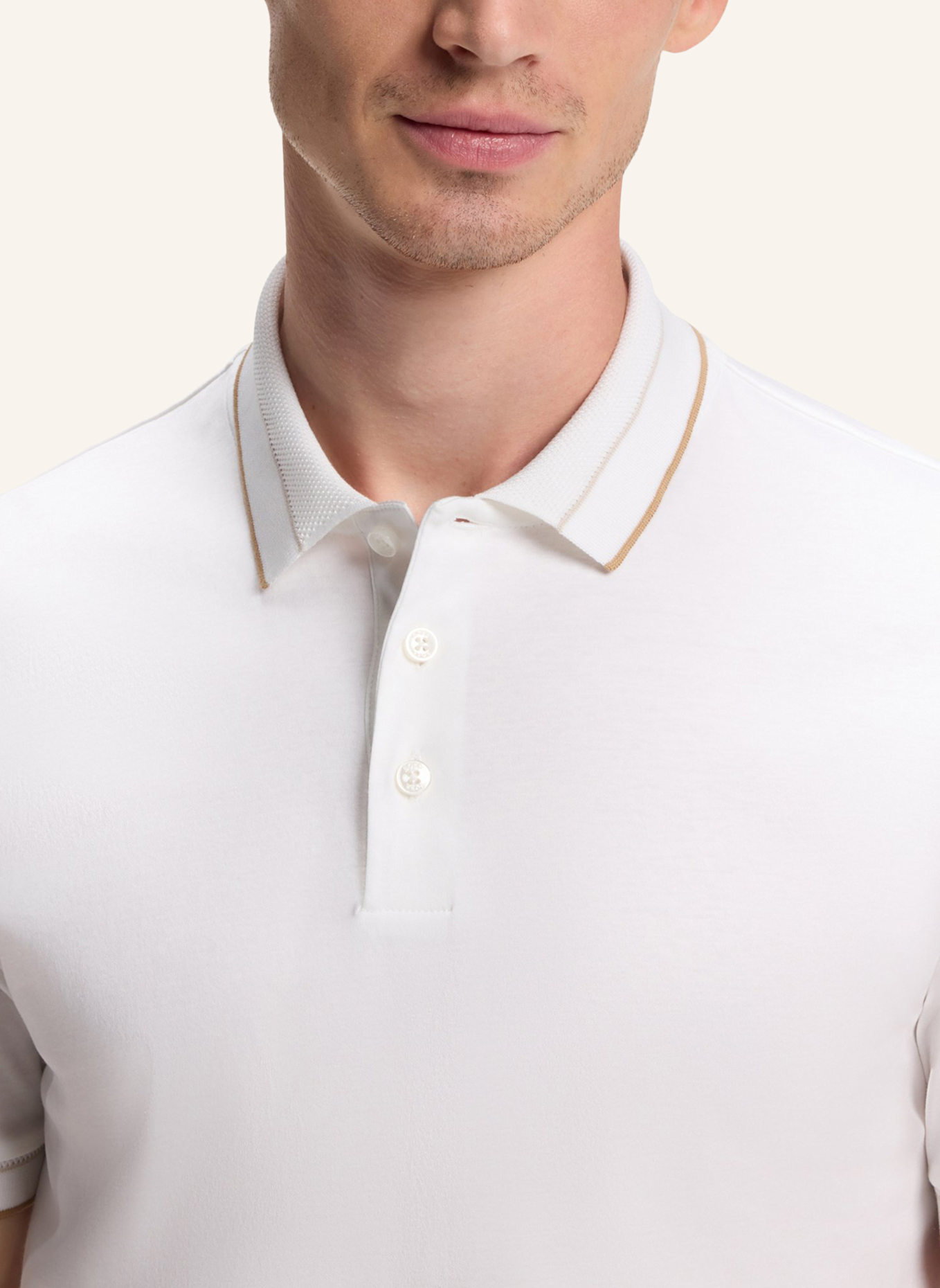 BOSS Poloshirt H-PHILLIPSON 195 Slim Fit: WEISS