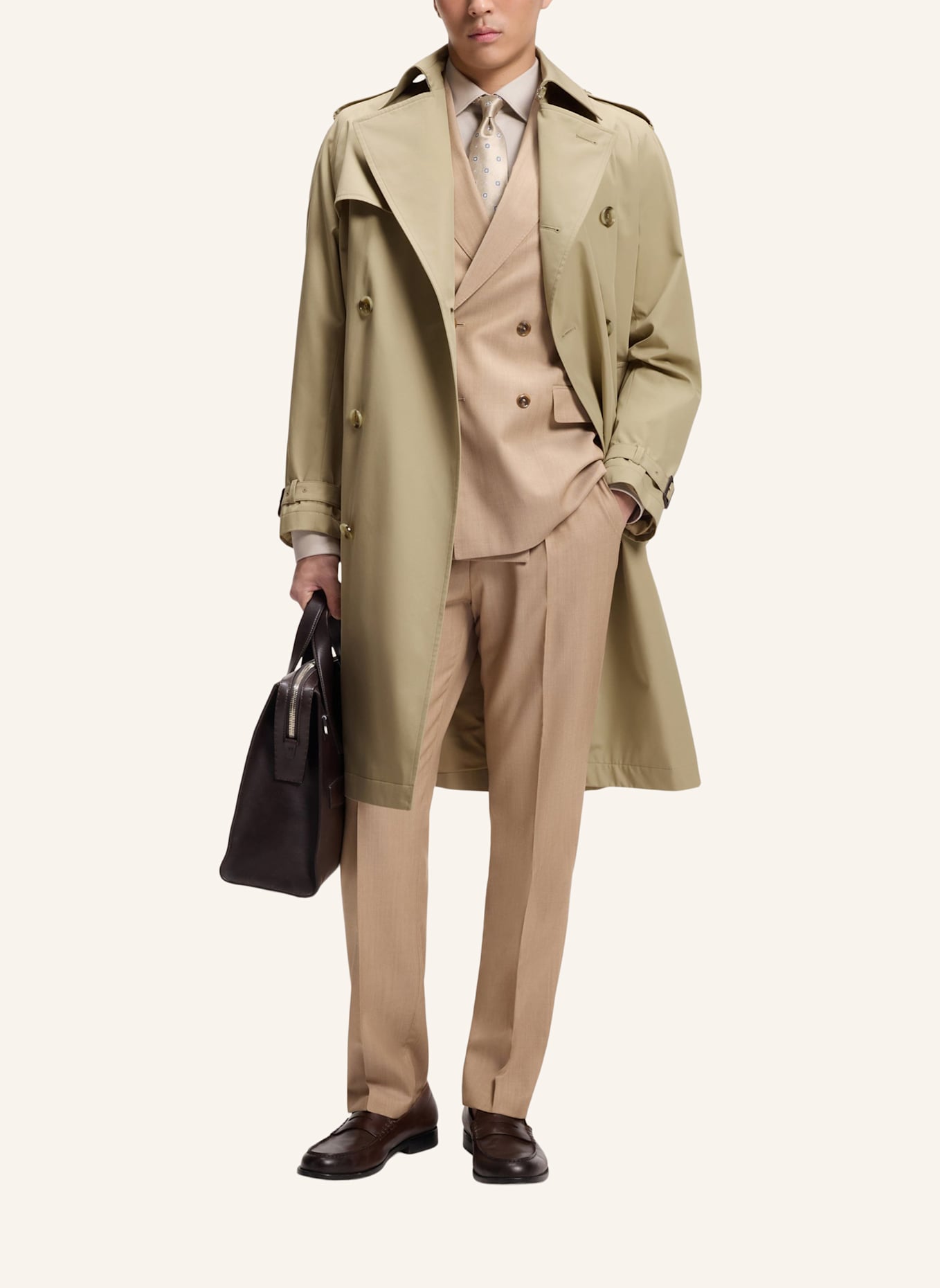 BOSS Trenchcoat H-JAREDTRENCHB1_263F Regular Fit: KHAKI