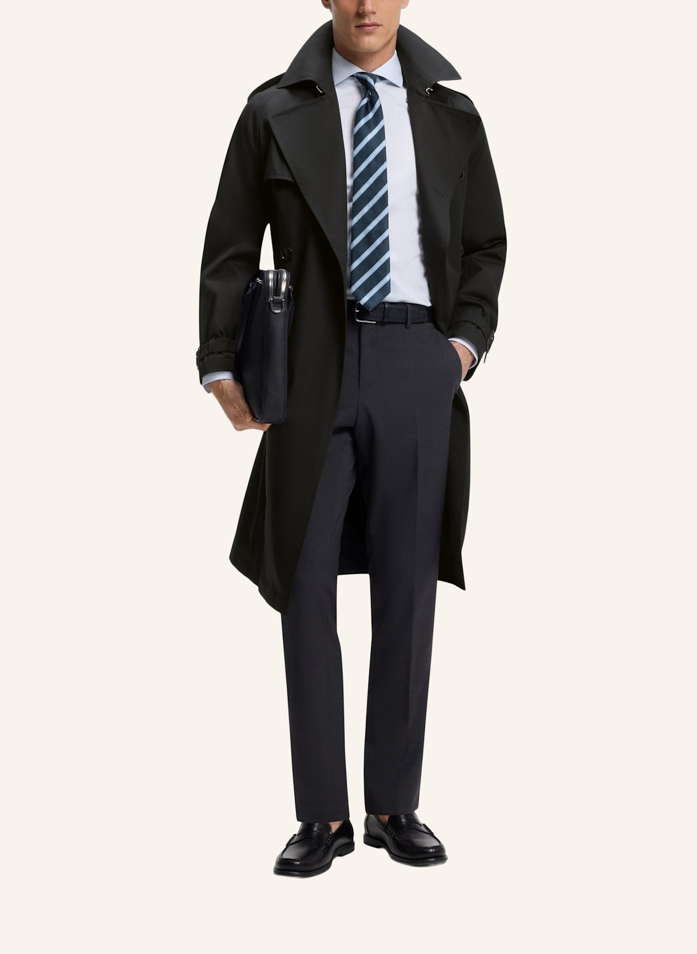 BOSS Trenchcoat H-JAREDTRENCHB1_263F Regular Fit: SCHWARZ