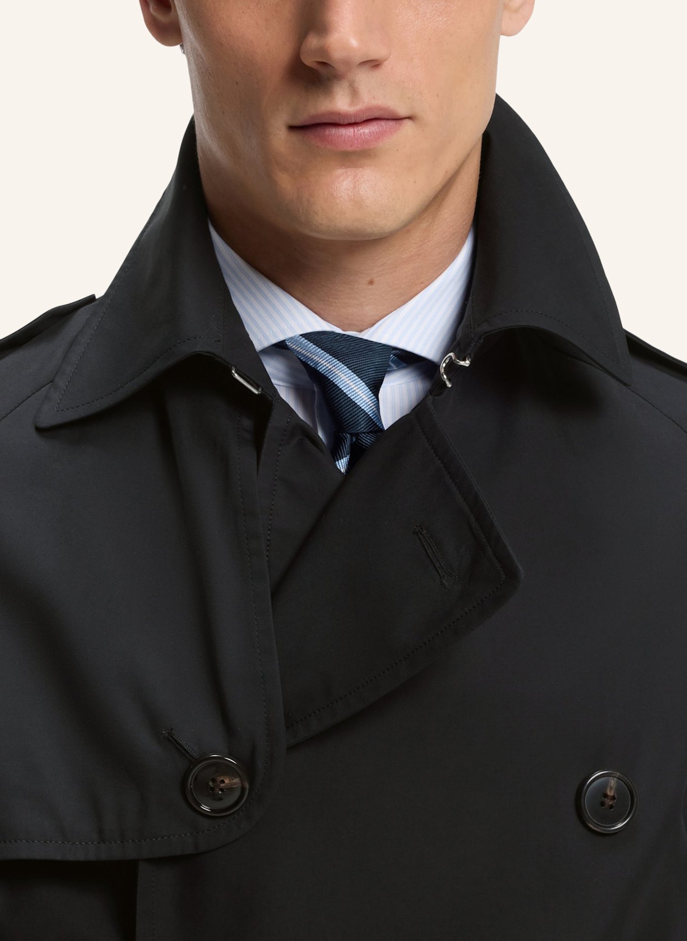 BOSS Trenchcoat H-JAREDTRENCHB1_263F Regular Fit: SCHWARZ