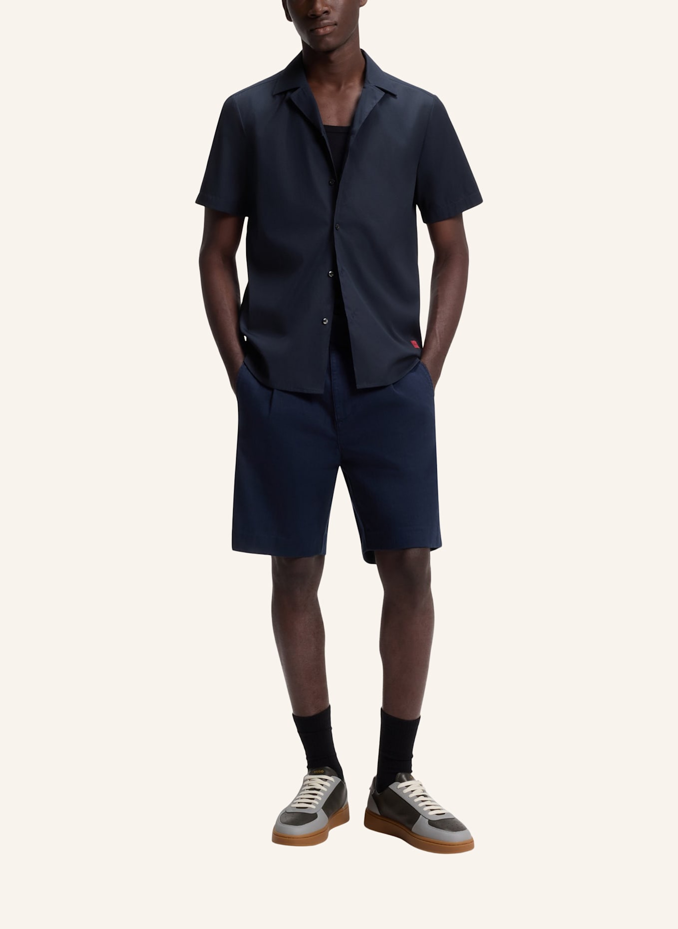 HUGO Business Hemd ELLINO Regular Fit: DUNKELBLAU
