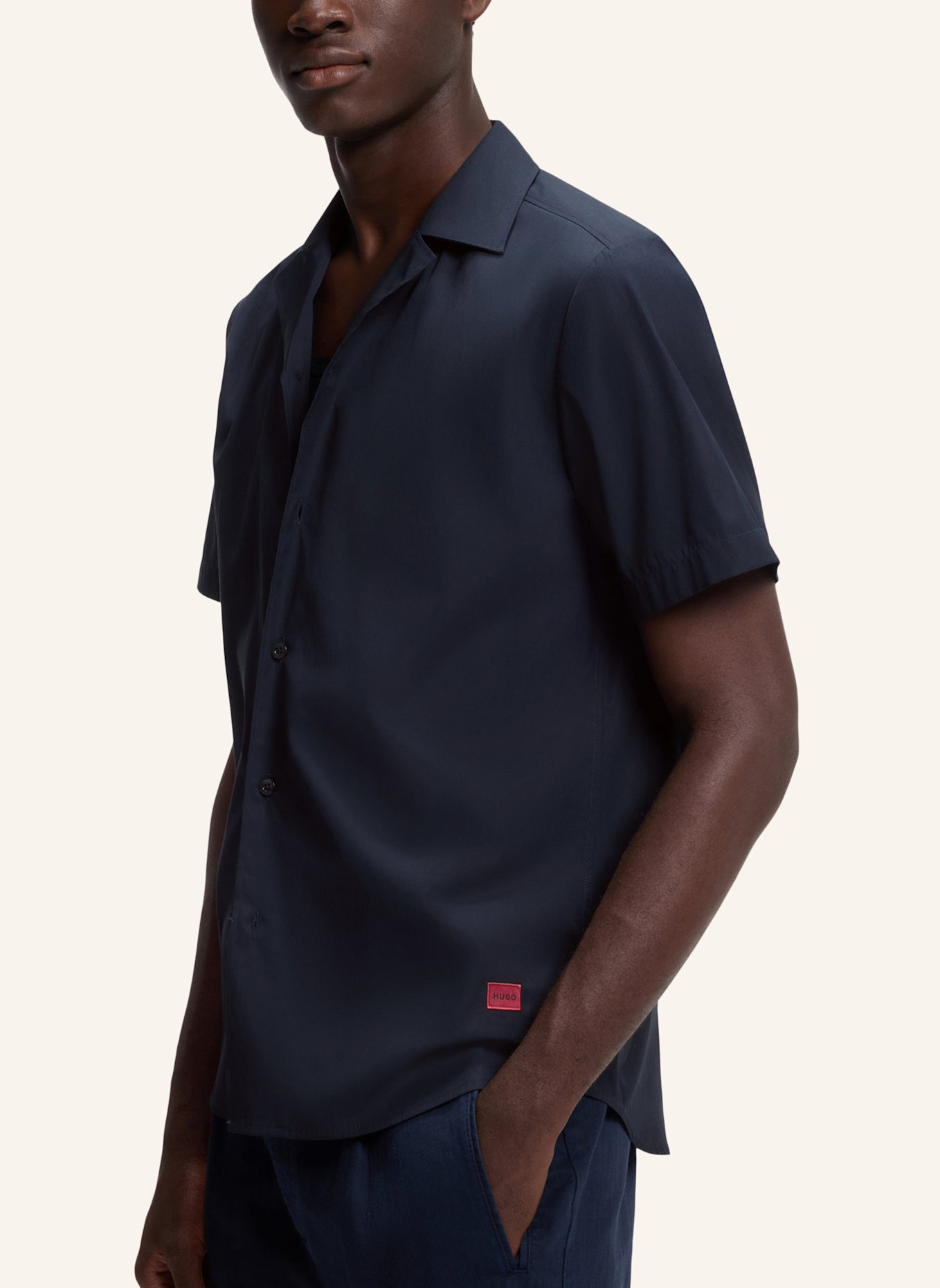 HUGO Business Hemd ELLINO Regular Fit: DUNKELBLAU