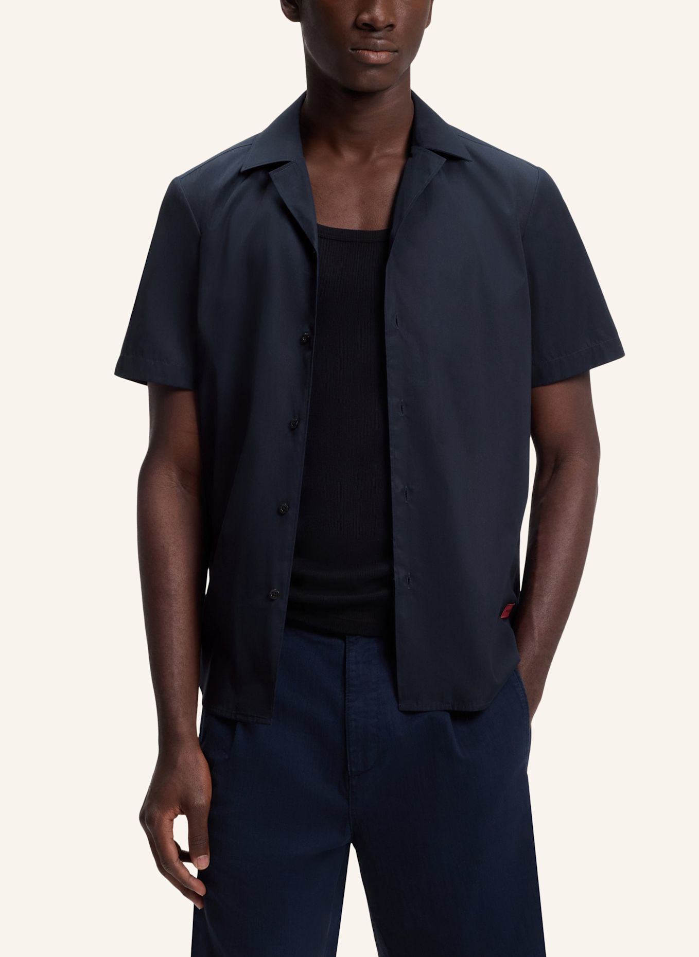 HUGO Hemd ELLINO Regular Fit: DUNKELBLAU