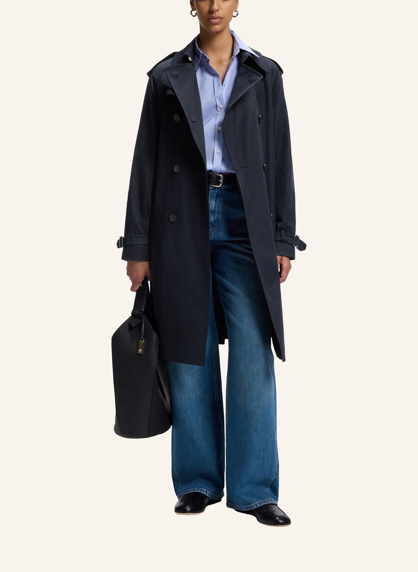 BOSS Klassischer Mantel CAOMY Regular Fit: DUNKELBLAU
