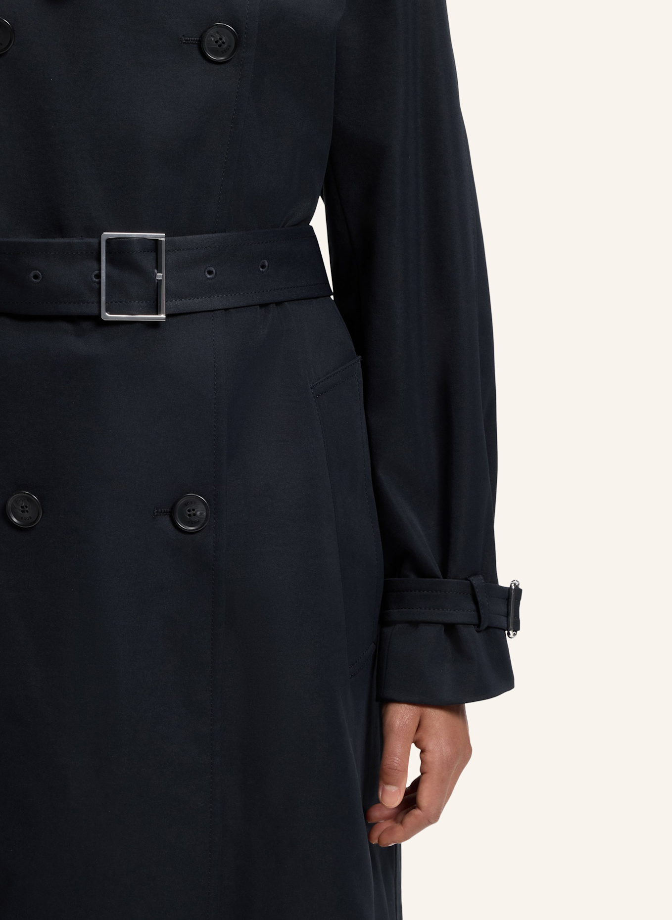 BOSS Klassischer Mantel CAOMY Regular Fit: DUNKELBLAU