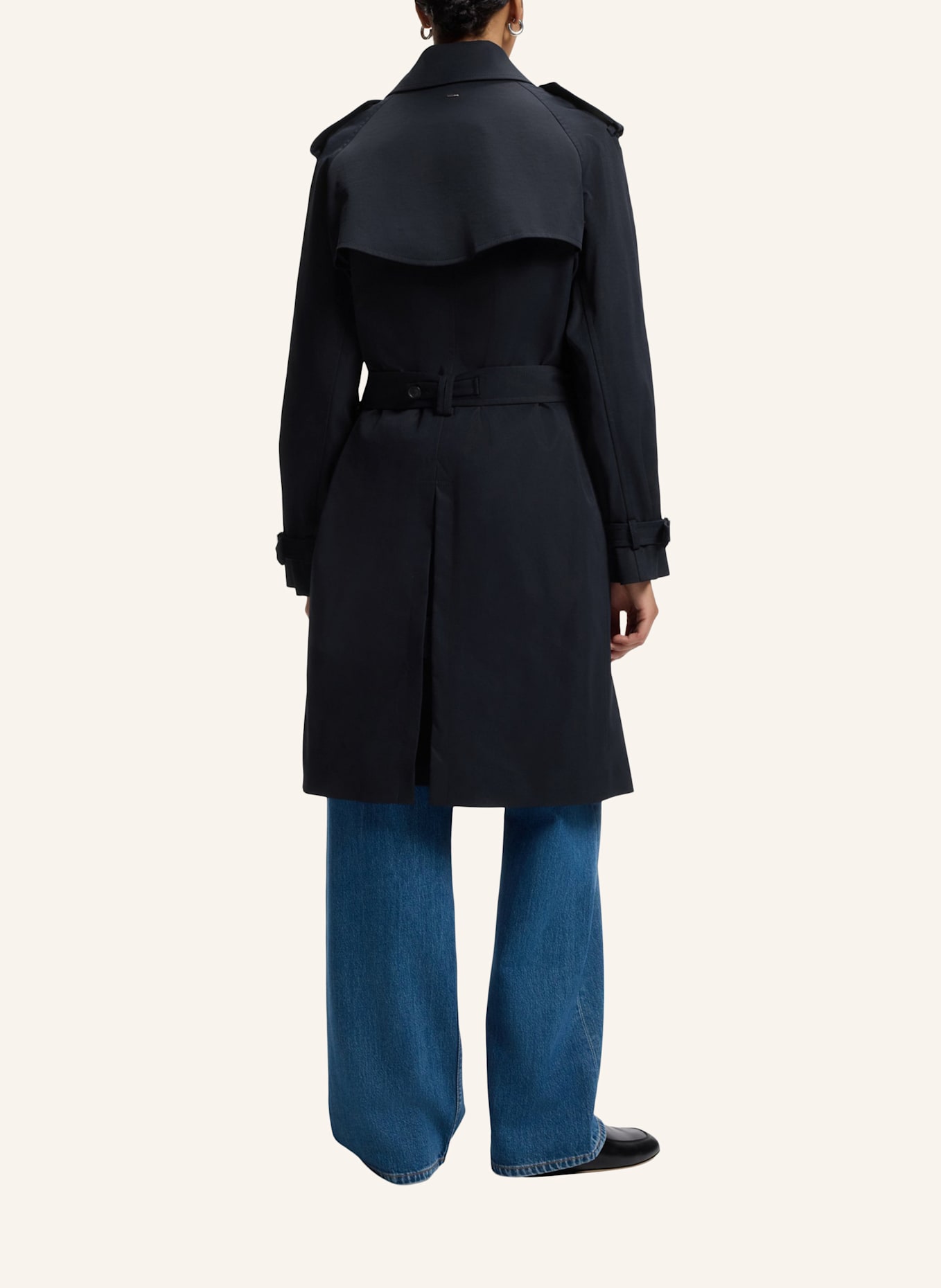 BOSS Klassischer Mantel CAOMY Regular Fit: DUNKELBLAU