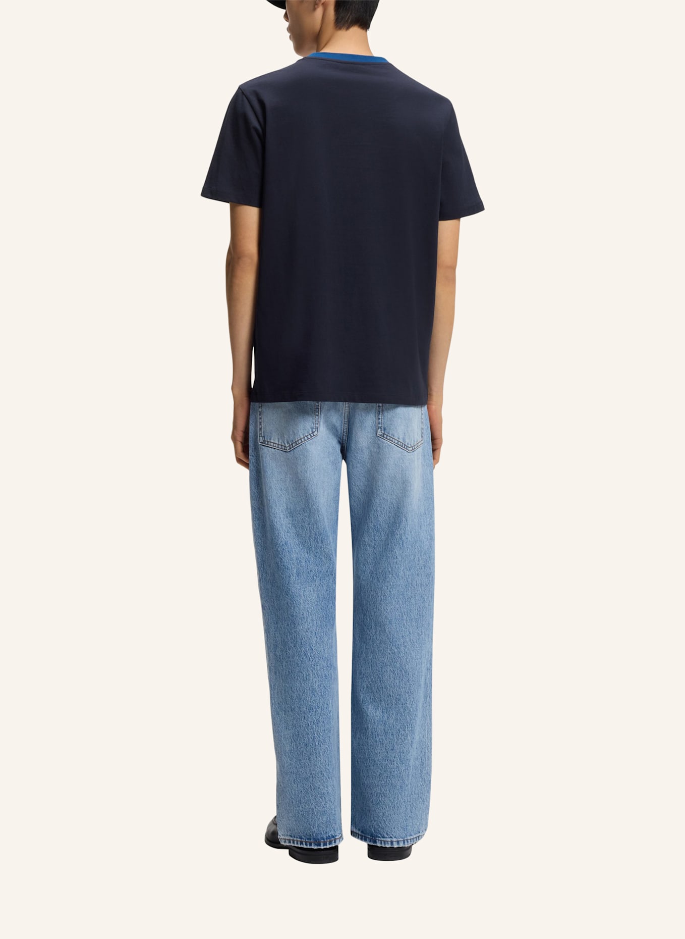HUGO T-Shirt DEMPSY Regular Fit: DUNKELBLAU