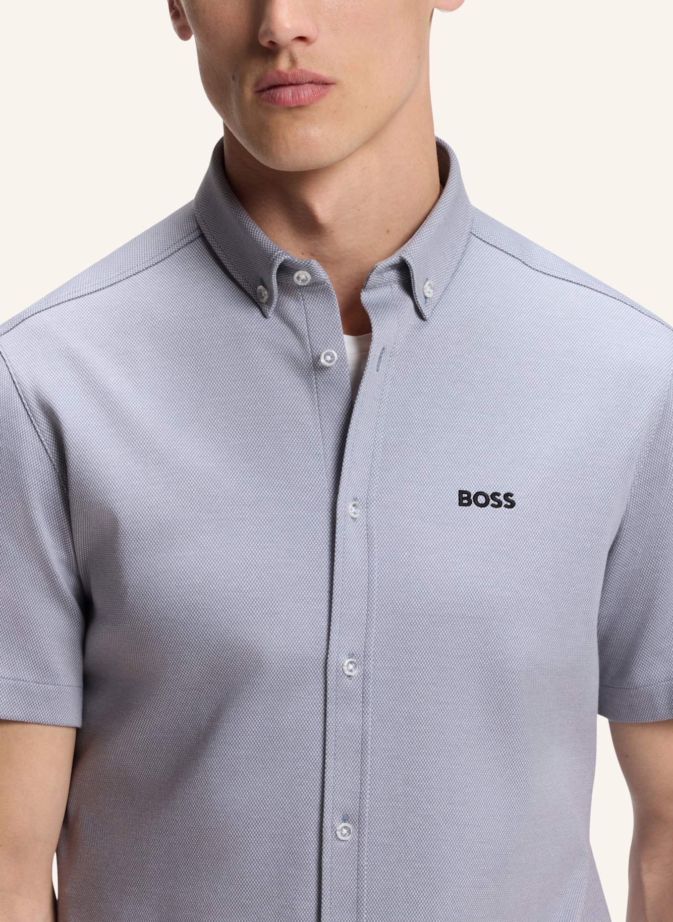 BOSS Kurzarm-Hemd ST_MOTION S Regular Fit aus Jersey: DUNKELGRAU