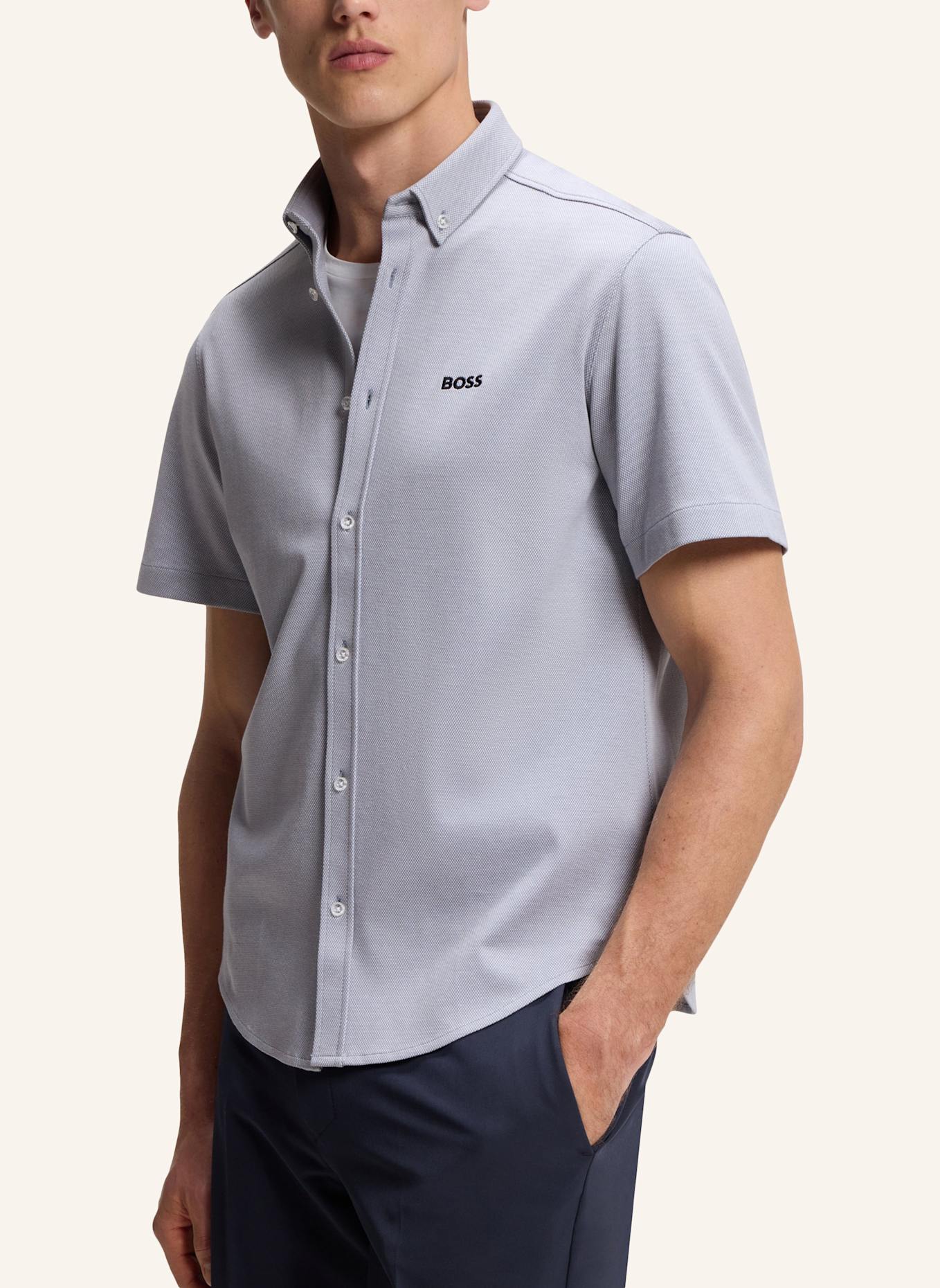 BOSS Kurzarm-Hemd ST_MOTION S Regular Fit aus Jersey: DUNKELGRAU