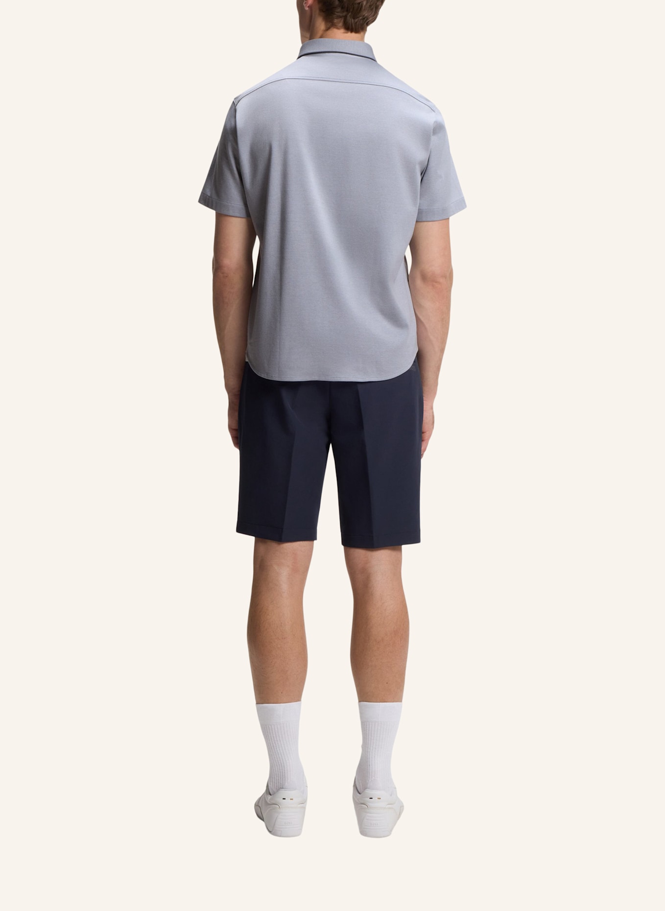 BOSS Kurzarm-Hemd ST_MOTION S Regular Fit aus Jersey: DUNKELGRAU