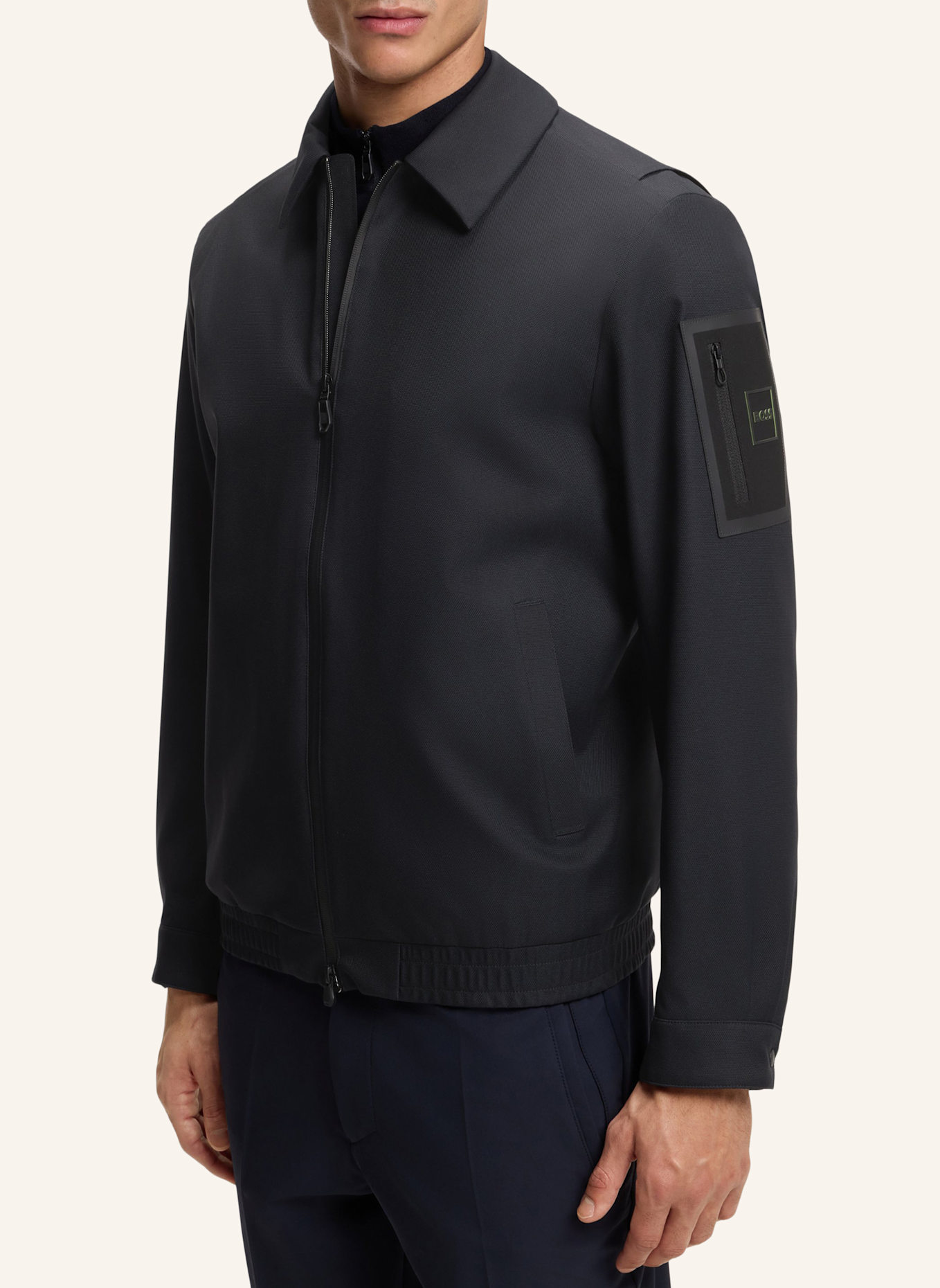 BOSS Casual Jacke OW_UNION COACH JT Regular Fit: DUNKELBLAU