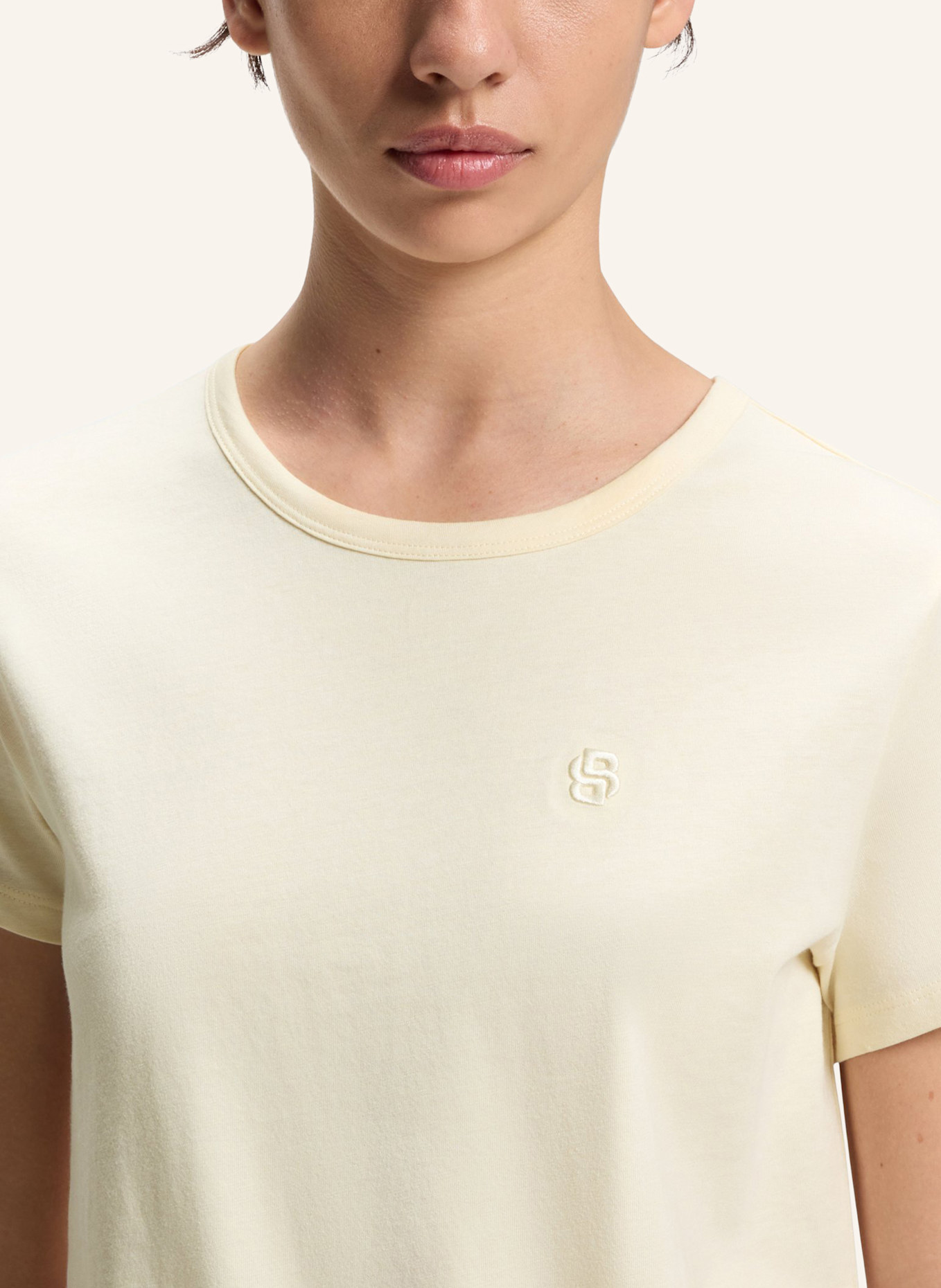 BOSS T-Shirt EVENTSA9 Slim Fit: BEIGE