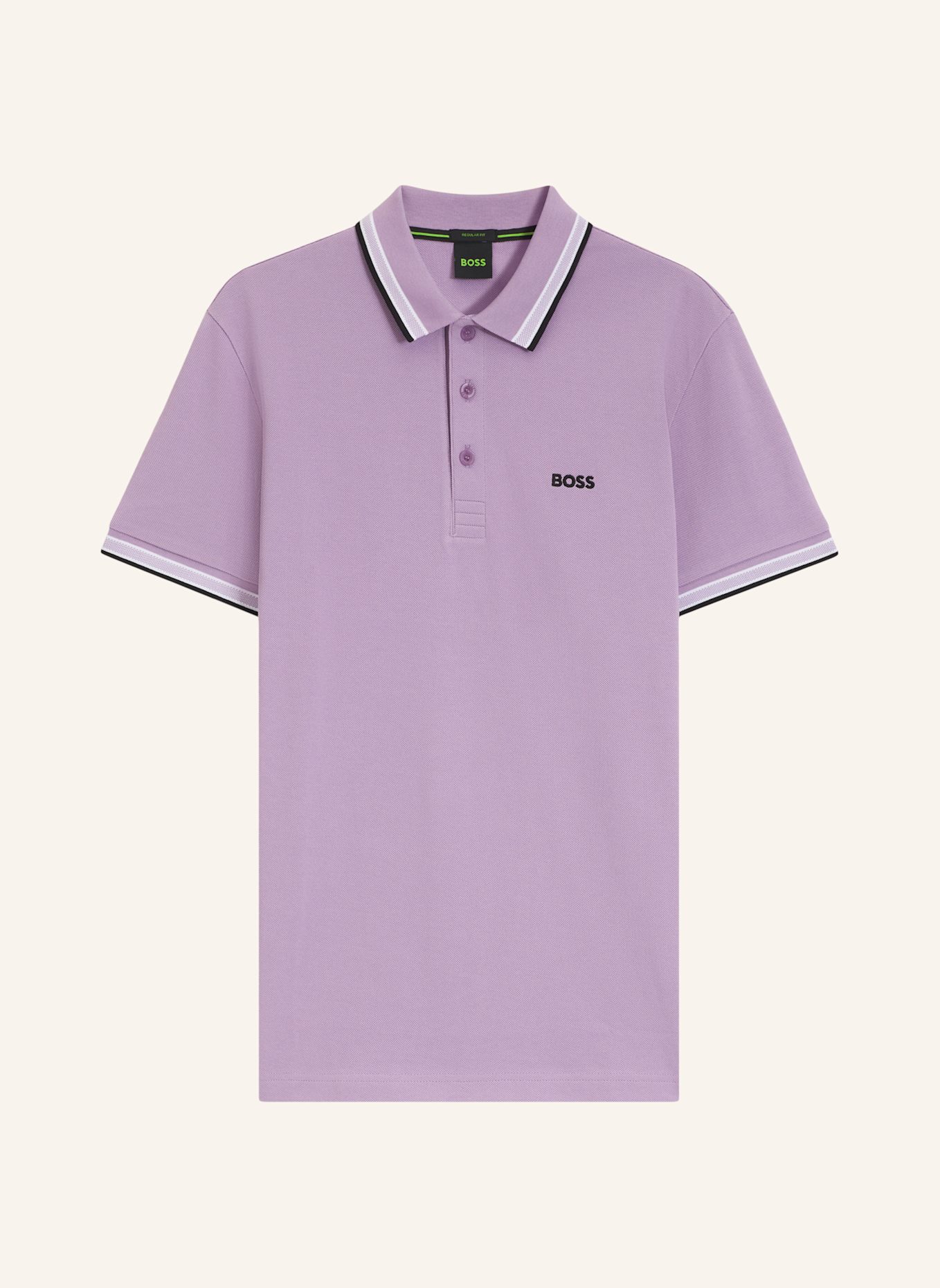 BOSS Piqué-Poloshirt PADDY CURVED Regular Fit: HELLLILA