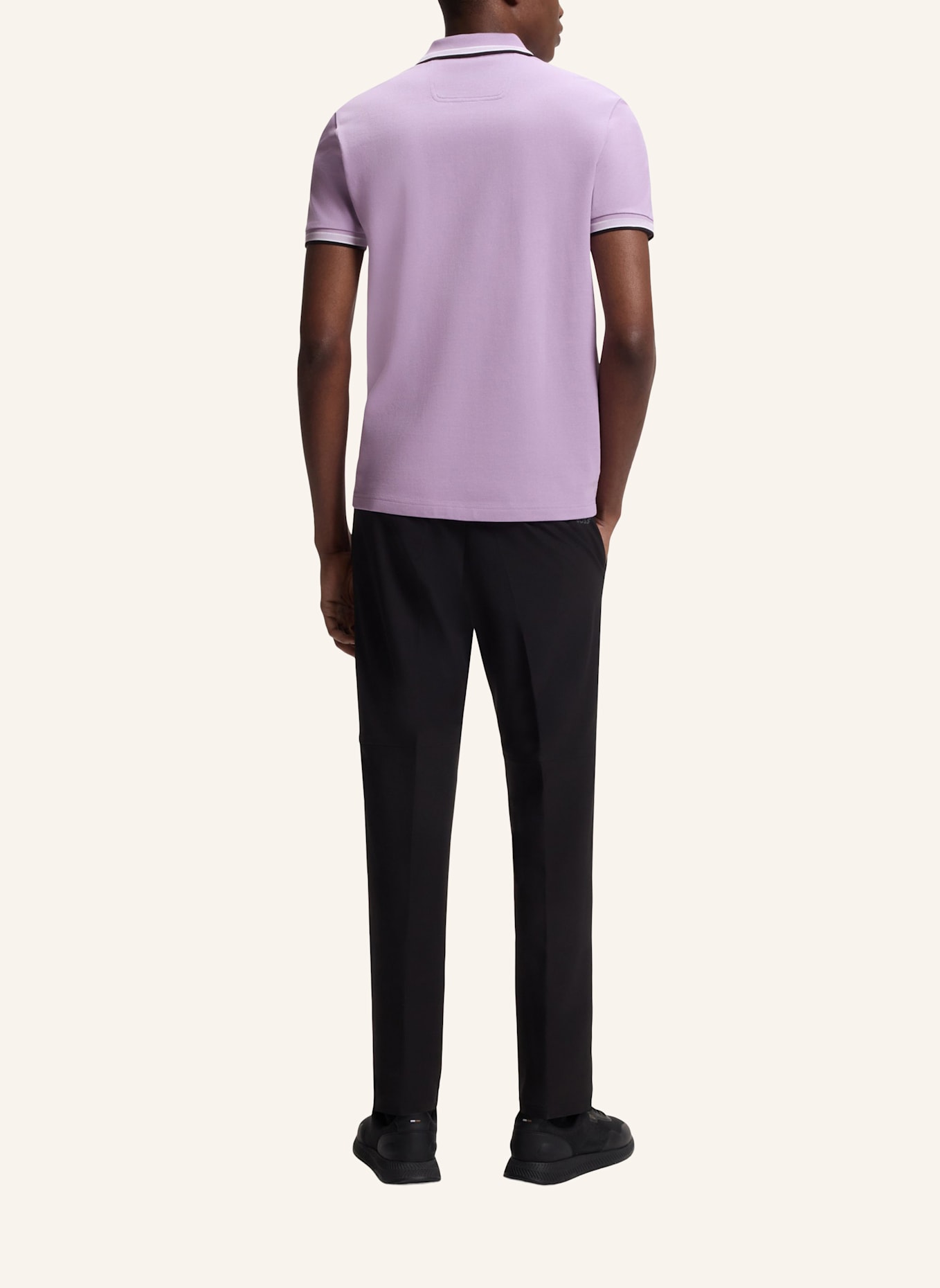 BOSS Piqué-Poloshirt PADDY CURVED Regular Fit: HELLLILA