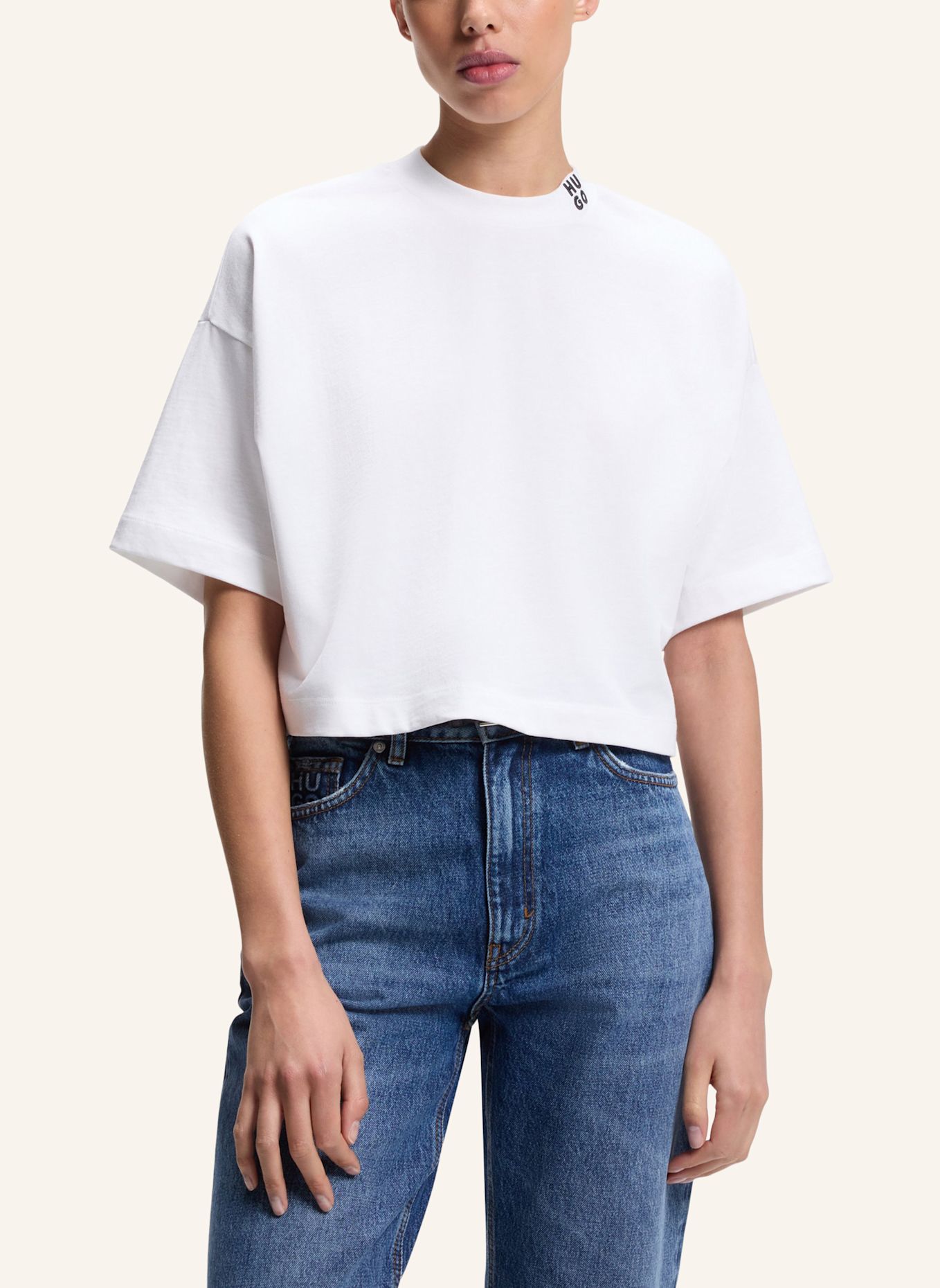 HUGO T-Shirts DAMELODY Relaxed Fit: WEISS
