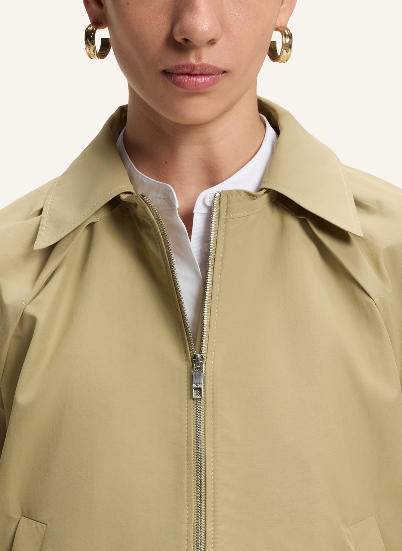 BOSS Klassischer Mantel CABASY Regular Fit: KHAKI