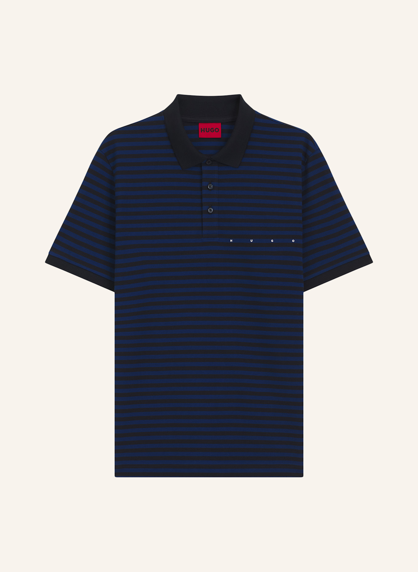 HUGO Poloshirt DEMSPOLO Regular Fit: DUNKELBLAU/ SCHWARZ