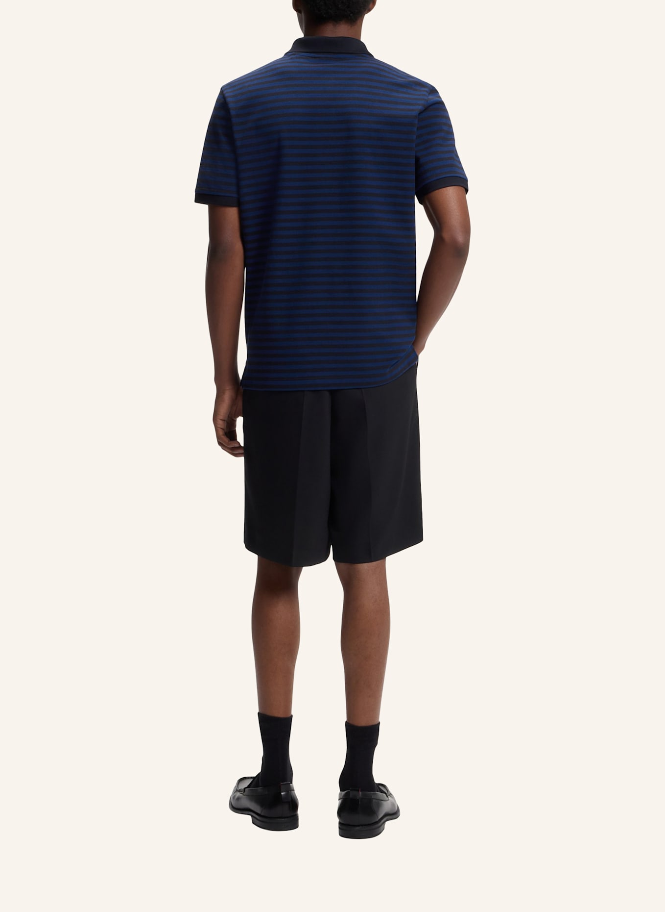 HUGO Poloshirt DEMSPOLO Regular Fit: DUNKELBLAU/ SCHWARZ