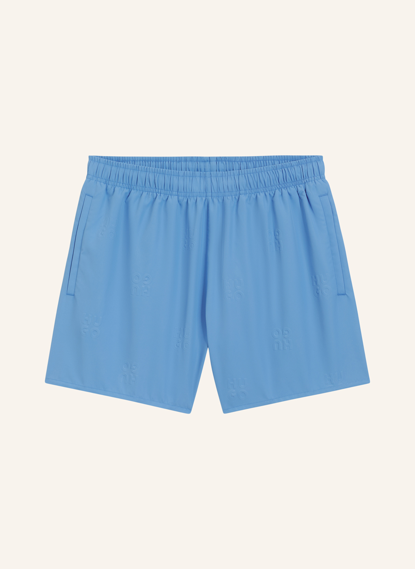 HUGO Badeshort TONAL_LOGO: BLAU