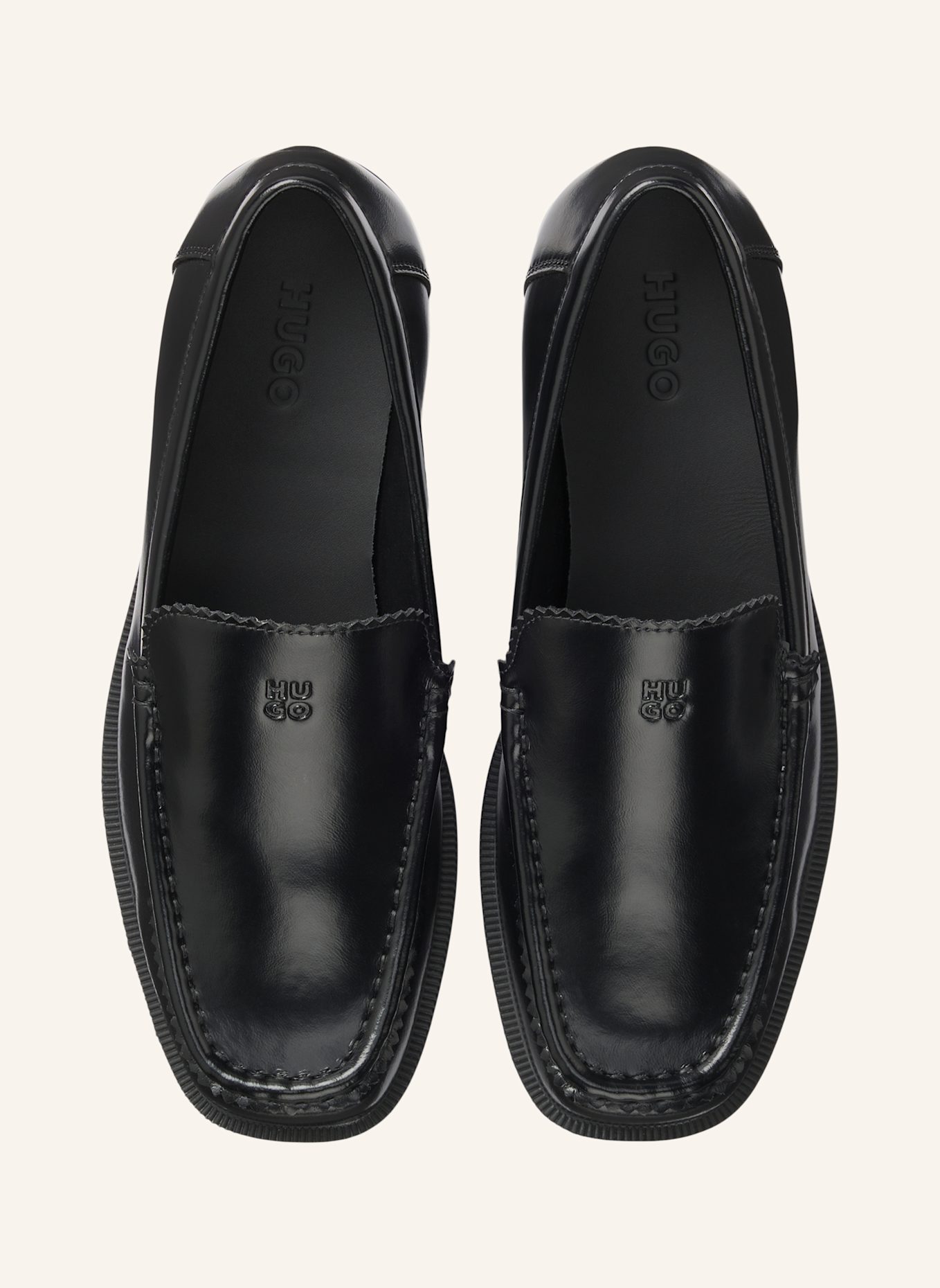 HUGO Flacher Schuh LIORA_LOAFER_ALT: SCHWARZ