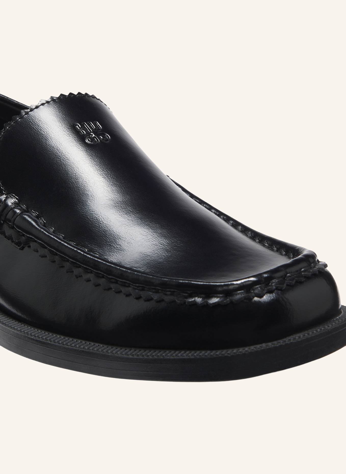 HUGO Flacher Schuh LIORA_LOAFER_ALT: SCHWARZ