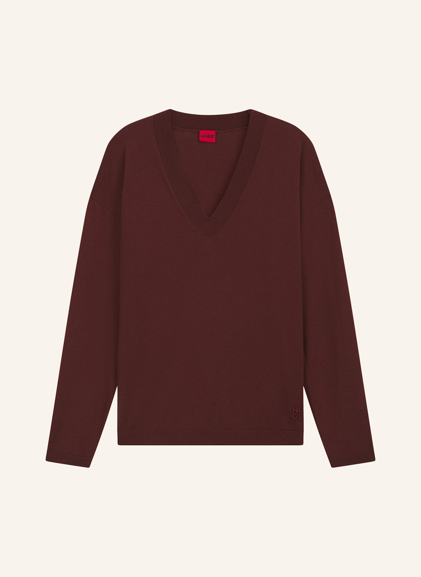 HUGO Pullover SESSARINA Relaxed Fit: BRAUN