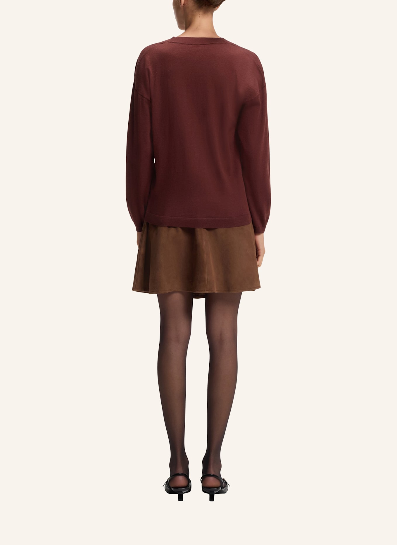 HUGO Pullover SESSARINA Relaxed Fit: BRAUN