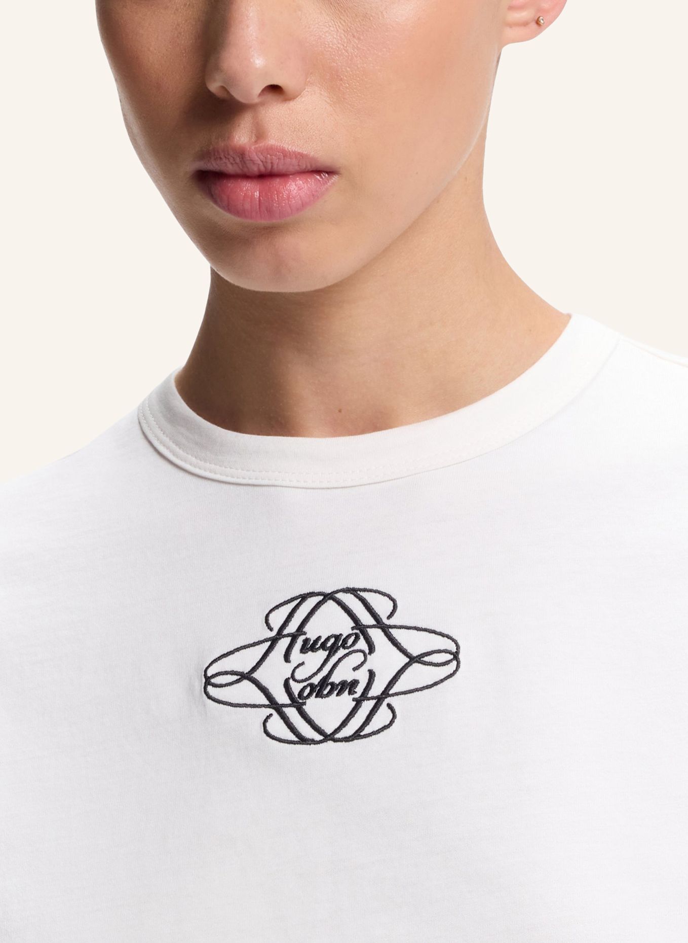 HUGO T-Shirt DAMACIA_8 Regular Fit: WEISS