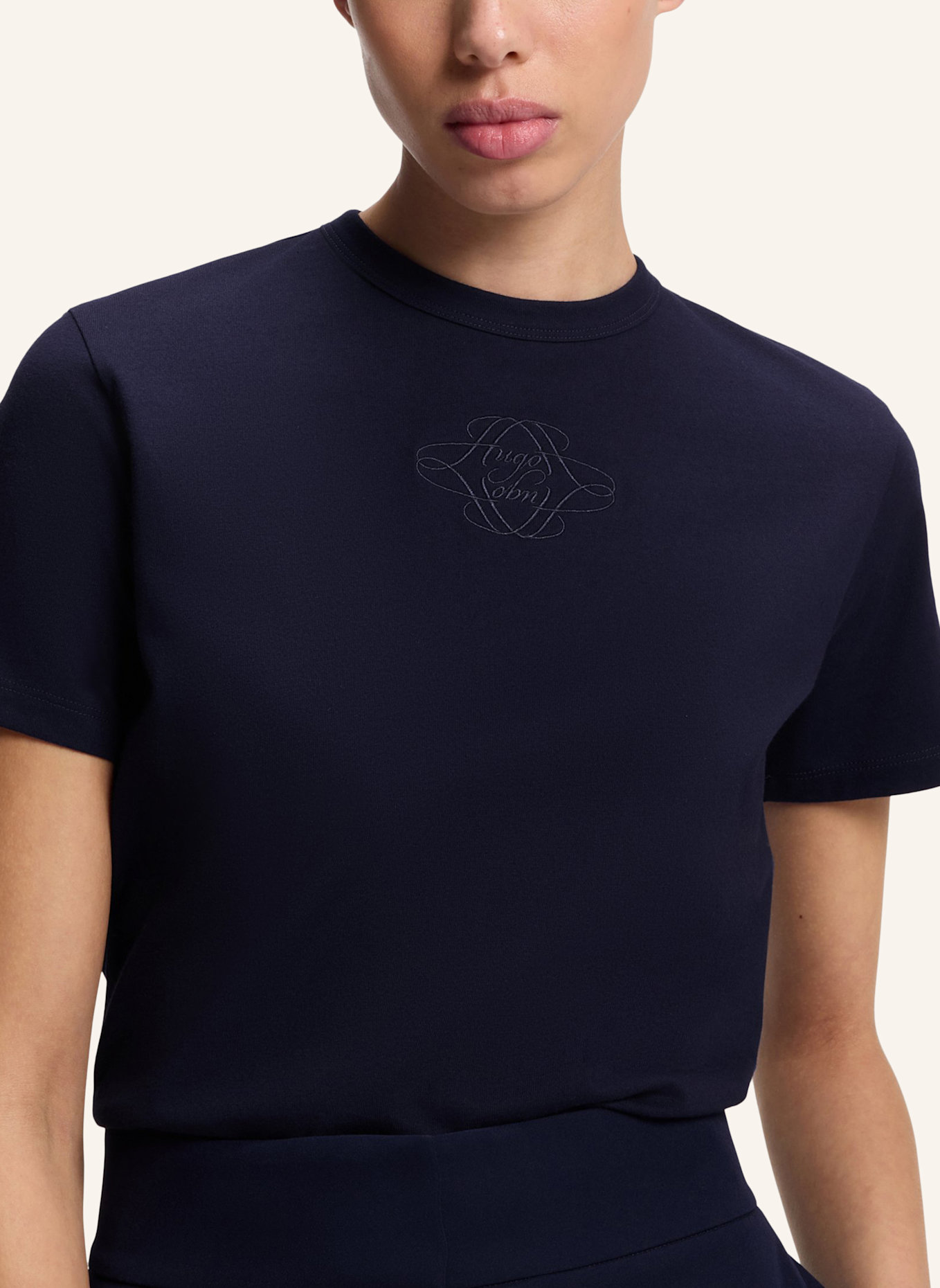 HUGO T-Shirt DAMACIA_8 Regular Fit: BLAU