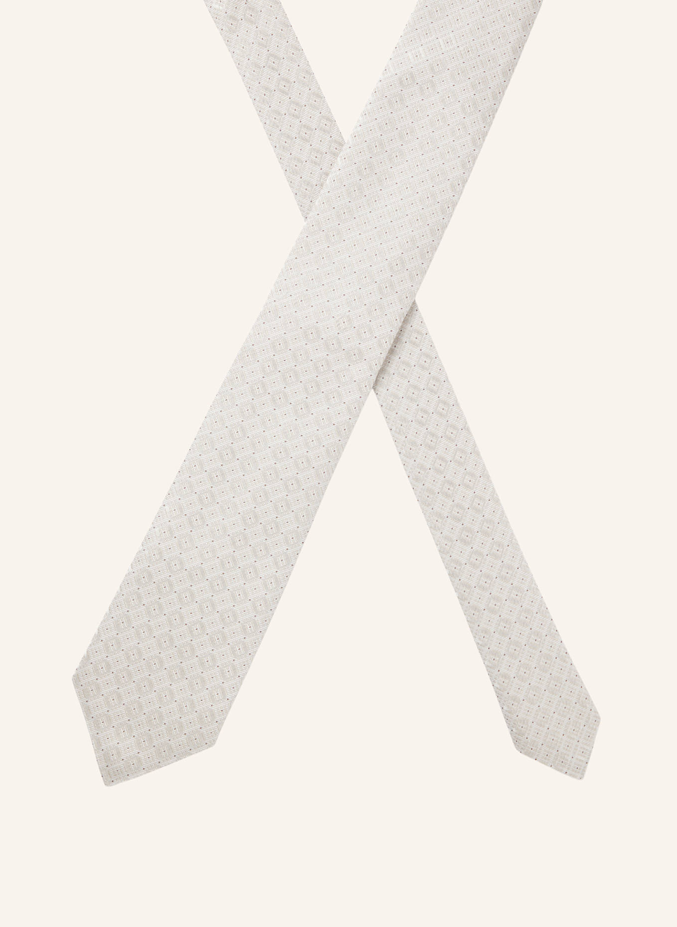 BOSS Krawatte L-TIE CM 7,5 - 223: WEISS
