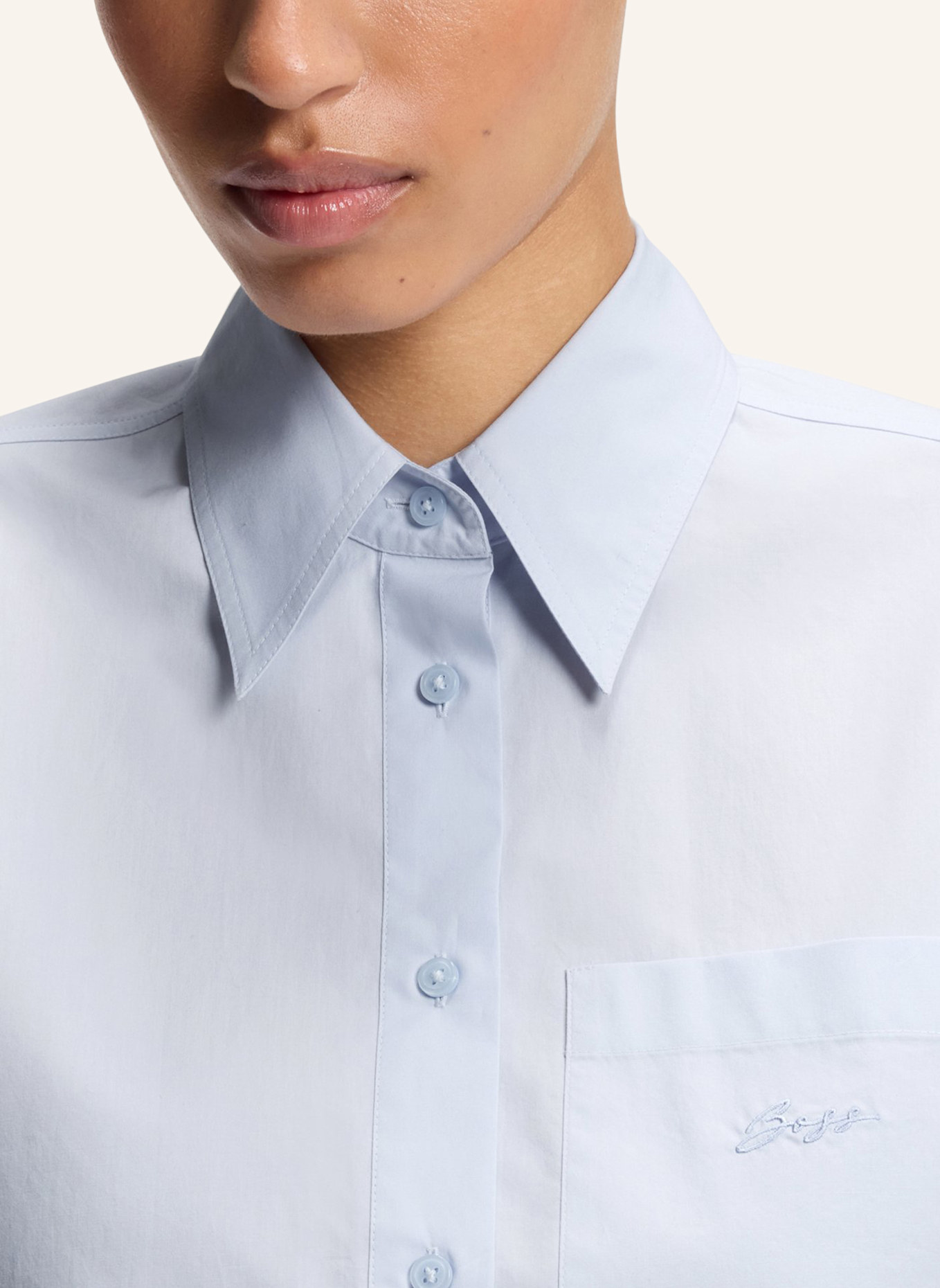 BOSS Business Bluse C_BOSKOTA-1 Oversize Fit: HELLBLAU