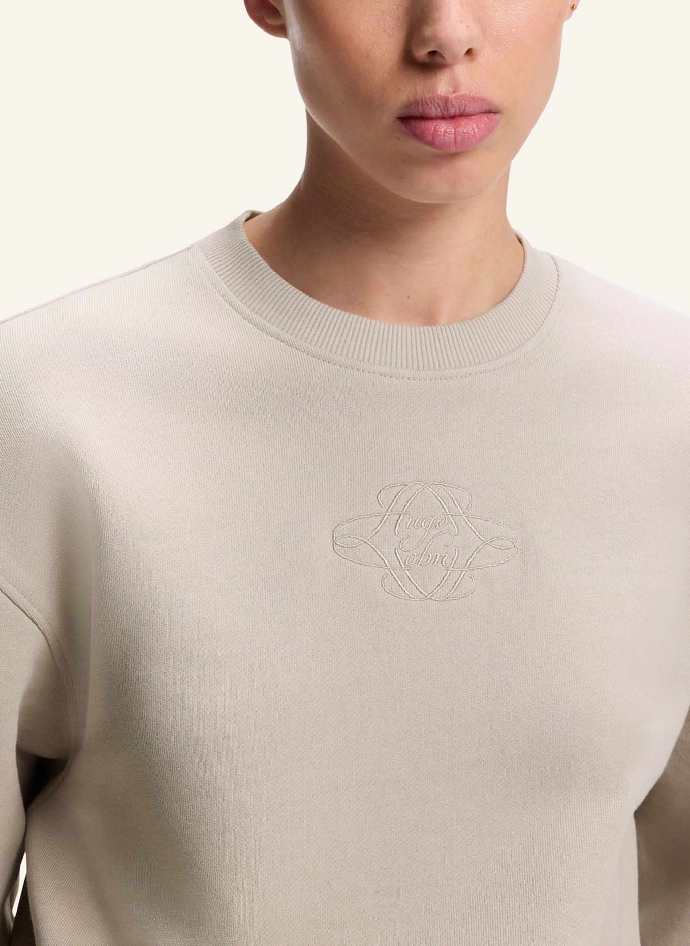 HUGO Sweatshirt DAXANDRIA_1 Regular Fit: GRAU
