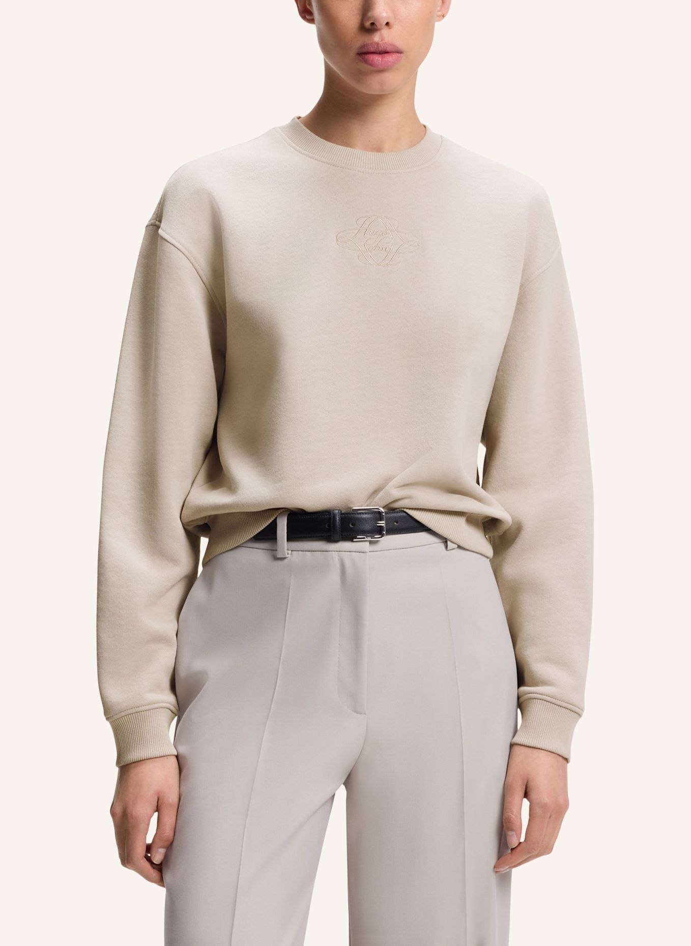 HUGO Sweatshirt DAXANDRIA_1 Regular Fit: GRAU
