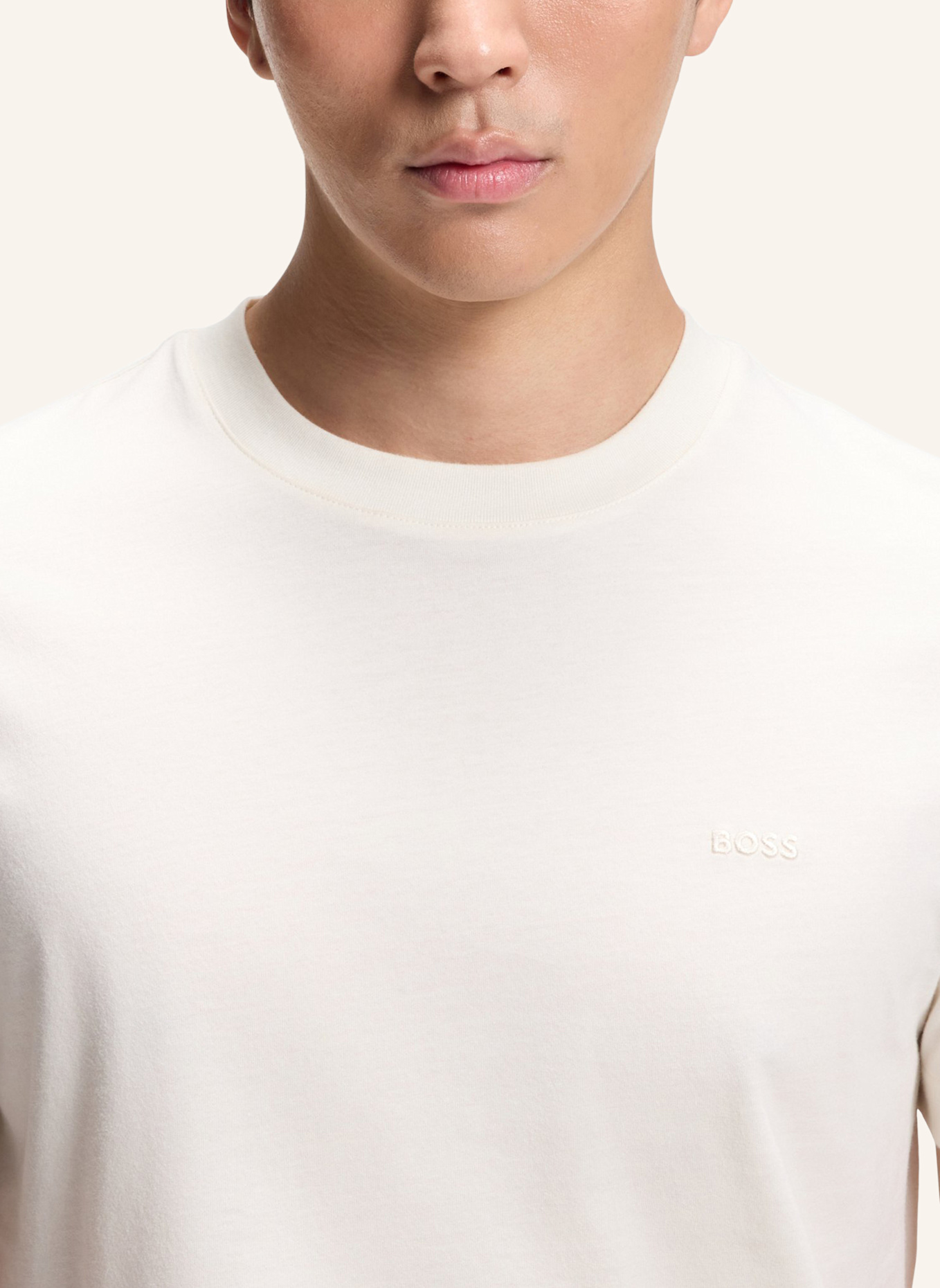 BOSS T-Shirt THOMPSON 01 Regular Fit: WEISS